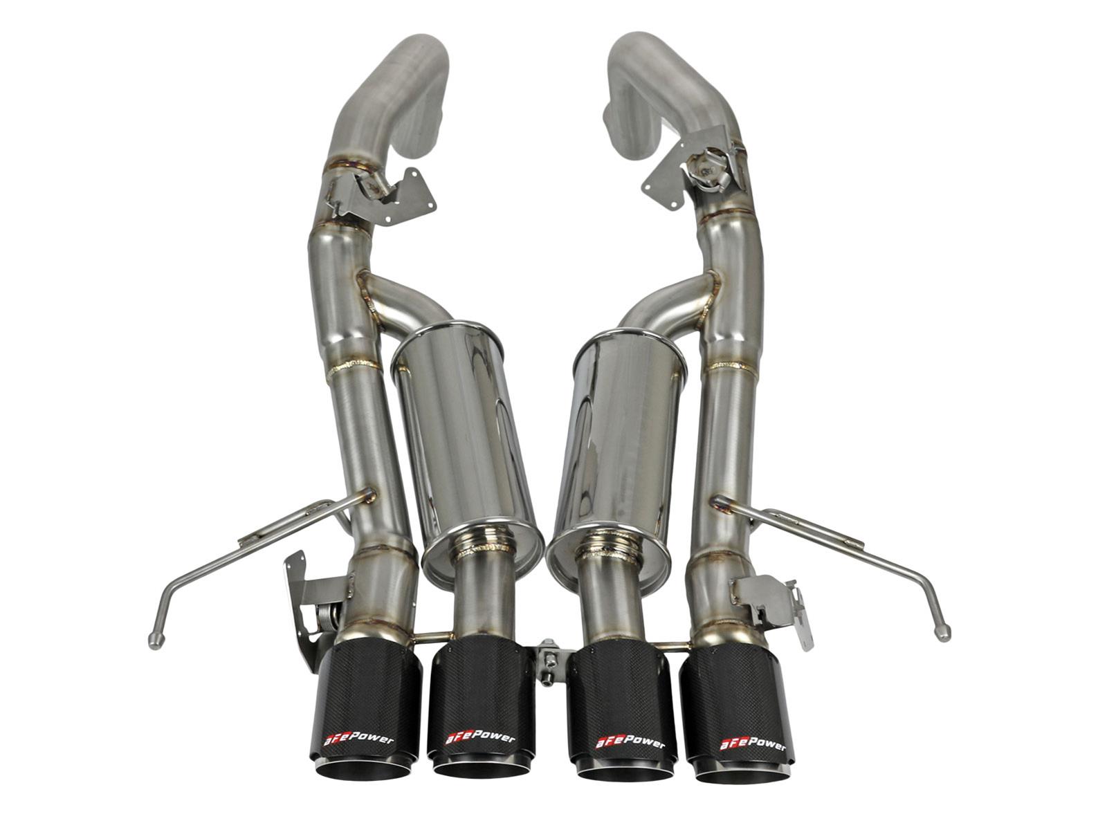 aFe MACH Force-Xp Axle-Back Exhaust System w/ Carbon Fiber Tips Chevrolet Corvette (C7) 14-19 6.2L thumbnail 5