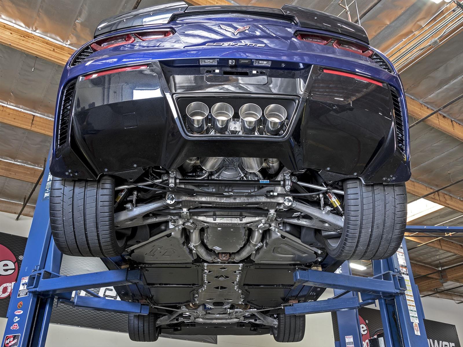 aFe MACH Force XP 3in-2 1/2in Axle Back 304SS Exhaust w/ Polished Tips 14-17 Chevy Corvette V8-6.2L