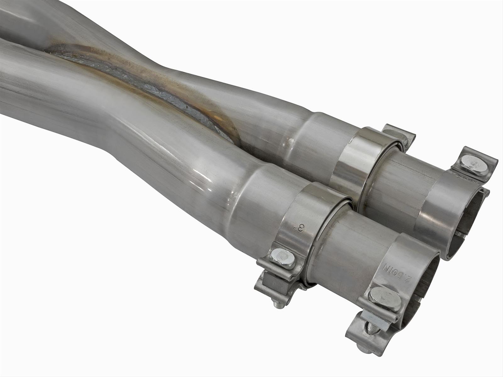 aFe Mach Force-Xp 3in CB Stainless Steel Dual Exhaust System w/Polished Tips 09-15 Cadillac CTS-V thumbnail 3