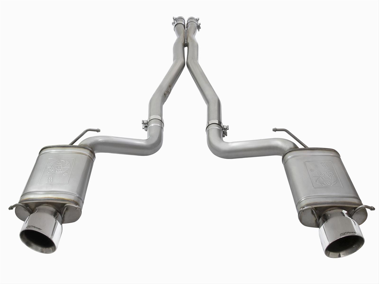 aFe Mach Force-Xp 3in CB Stainless Steel Dual Exhaust System w/Polished Tips 09-15 Cadillac CTS-V thumbnail 7