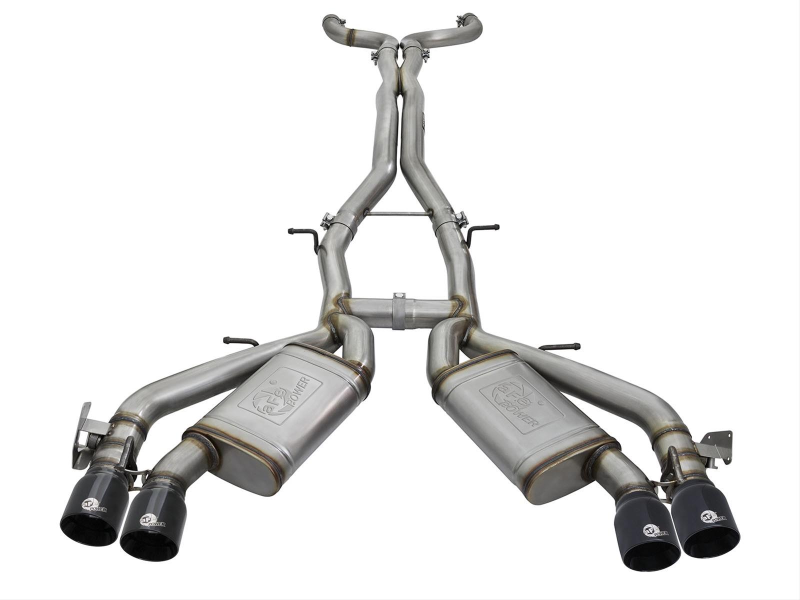 aFe MACH Force XP 3in 304 SS Cat-Back Dual Exhaust w/ Black Tips 16-17 Chevy Camaro SS V8-6.2L thumbnail 6