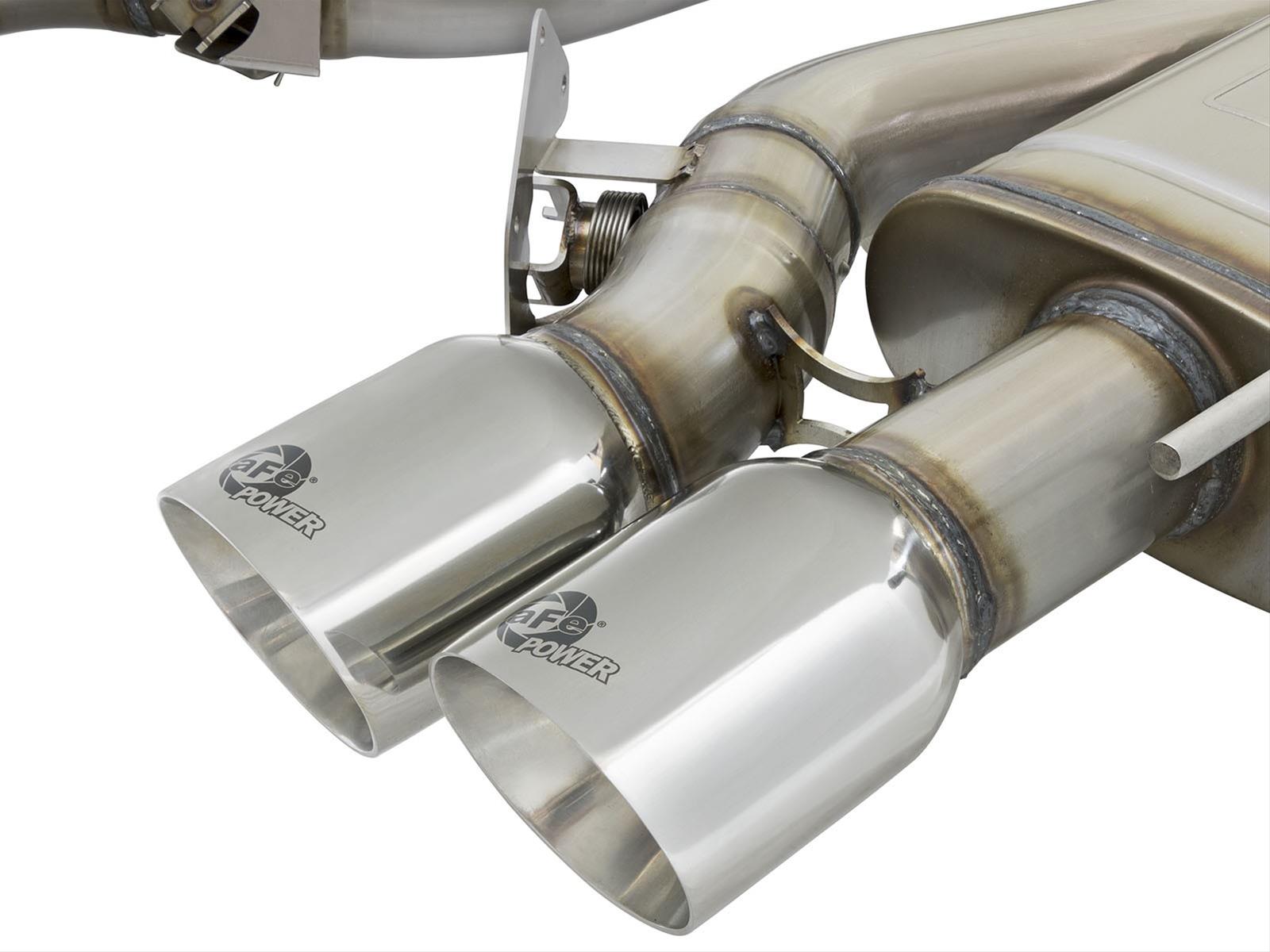 aFe MACHForce XP 3in 304 SS Cat-Back Dual Mode Exhaust w/ Polished Tips 16-17 Cadillac ATS-V V6-3.6L thumbnail 2
