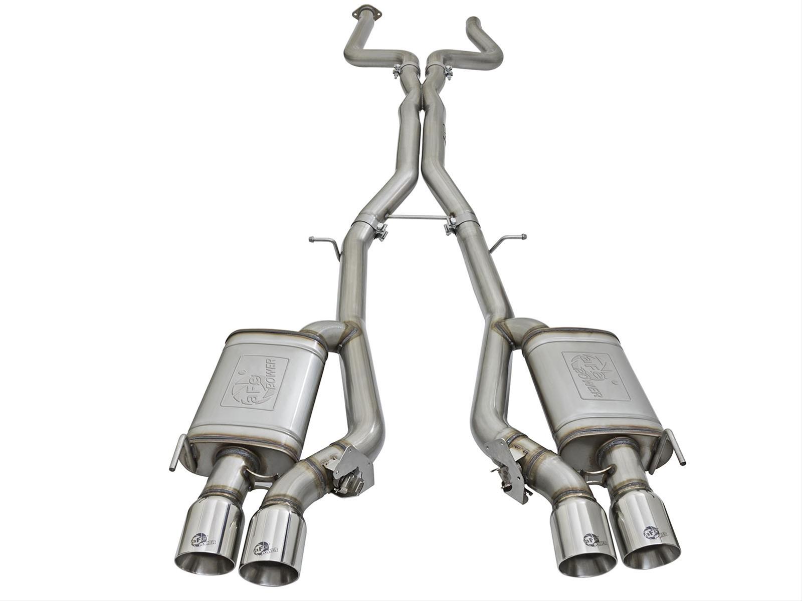 aFe MACHForce XP 3in 304 SS Cat-Back Dual Mode Exhaust w/ Polished Tips 16-17 Cadillac ATS-V V6-3.6L thumbnail 7