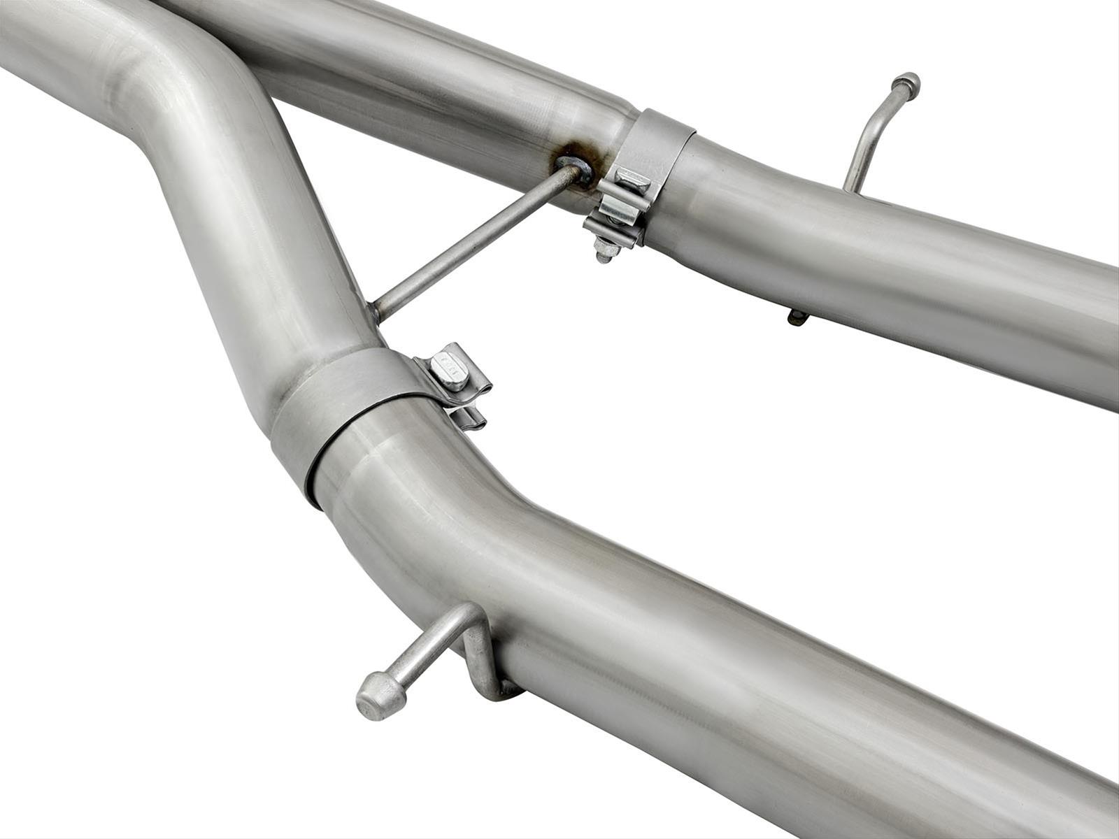 aFe MACHForce XP 3in 304 SS Cat-Back Dual Mode Exhaust w/ Polished Tips 16-17 Cadillac ATS-V V6-3.6L thumbnail 6
