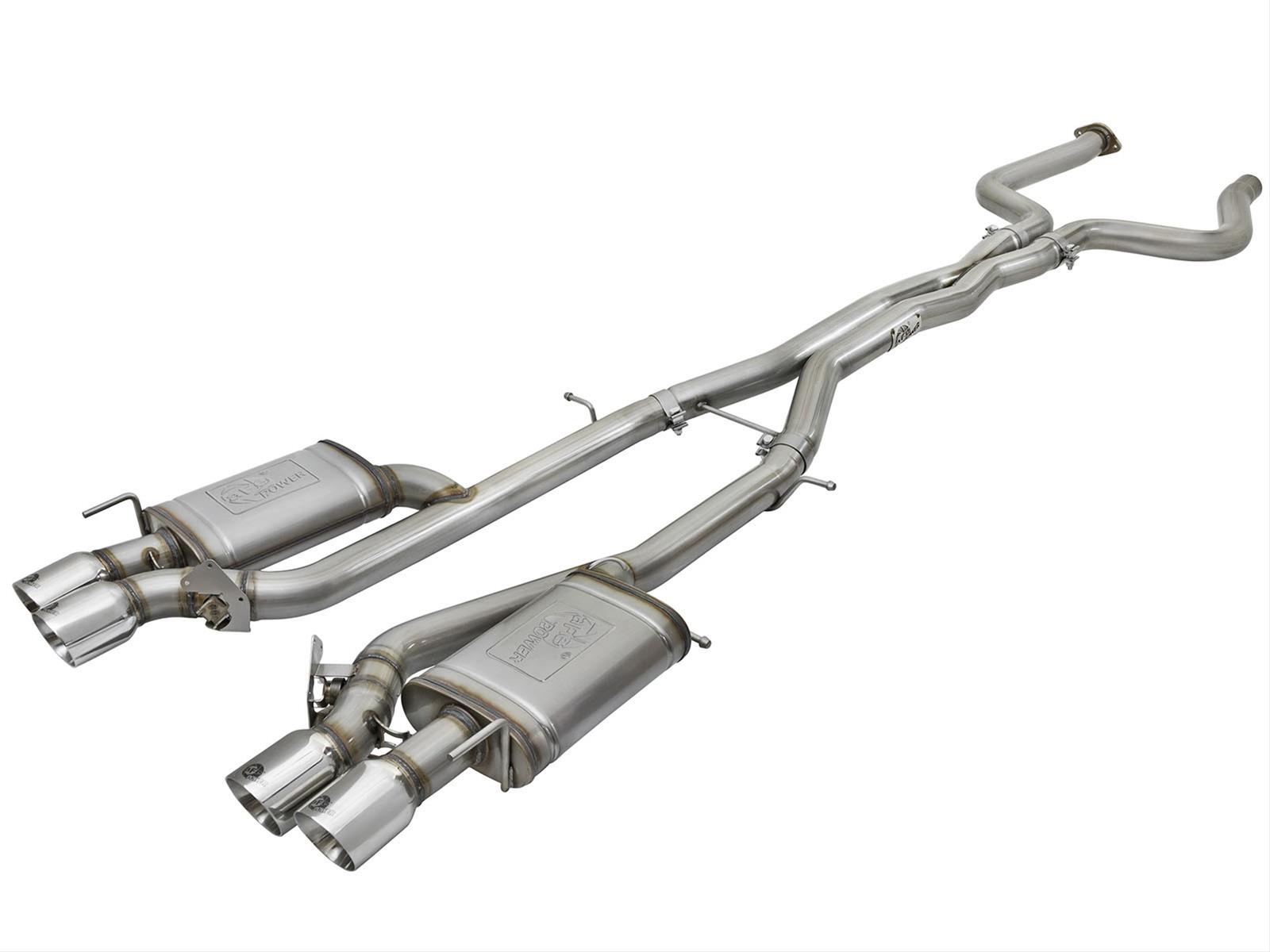 aFe MACHForce XP 3in 304 SS Cat-Back Dual Mode Exhaust w/ Polished Tips 16-17 Cadillac ATS-V V6-3.6L thumbnail 8