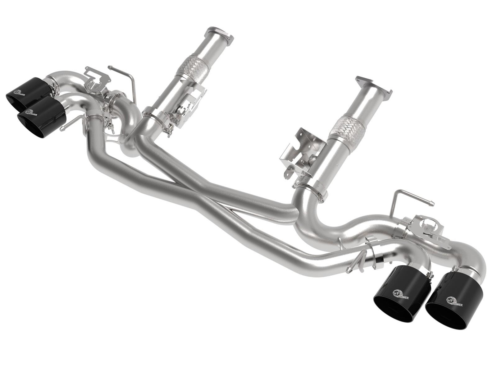 aFe MACH Force-Xp 304 Stainless Steel Cat-Back Exhaust Black 2020 Chevrolet Corvette C8 thumbnail 6