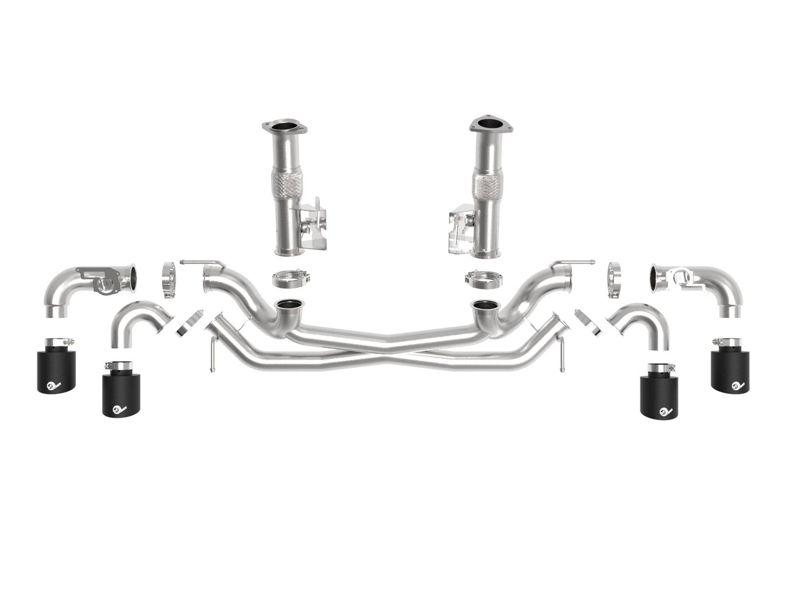 aFe MACH Force-Xp 304 Stainless Steel Cat-Back Exhaust Black 2020 Chevrolet Corvette C8