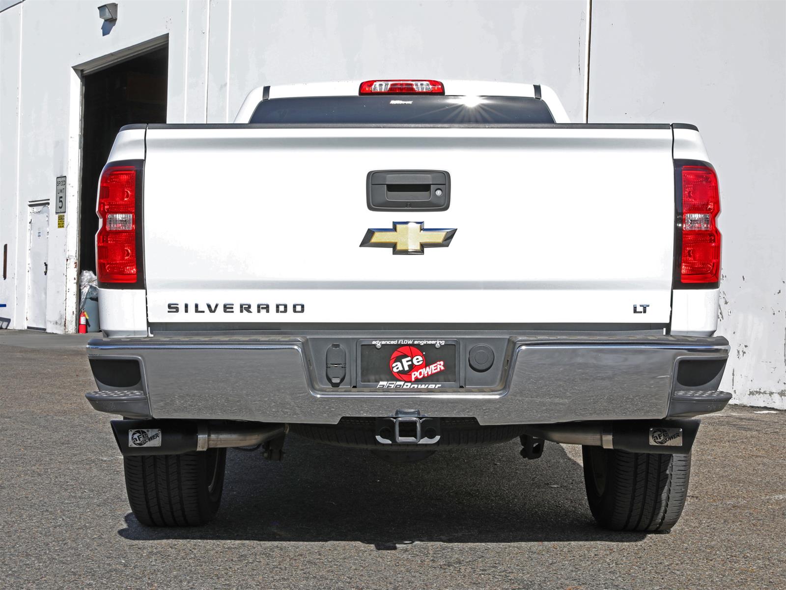 aFe Gemini XV 3in 304 SS Cat-Back Exhaust w/ Cutout 14-19 GM Trucks 4.3L/5.3L w/ Black Tips thumbnail 3