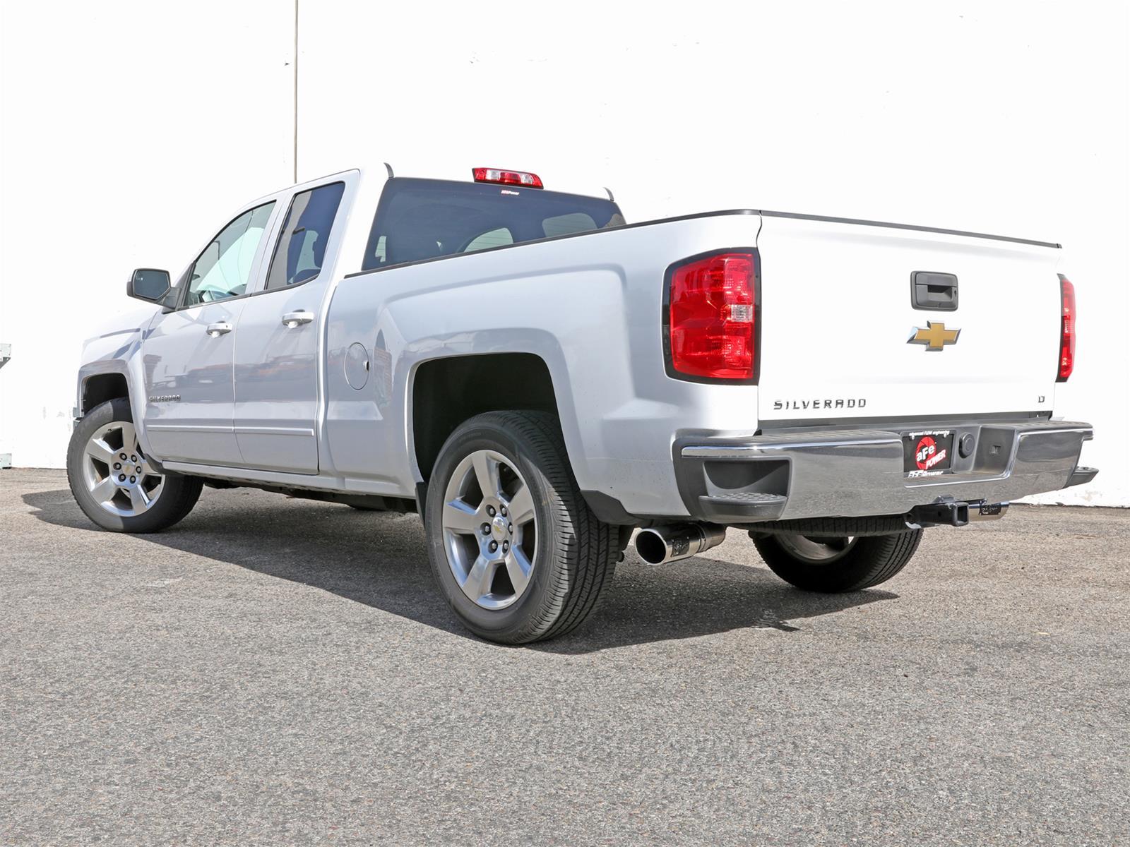 aFe Gemini XV 3in 304SS CB Exhaust w/ Cutout 14-19 GM Trucks 4.3/5.3L w/ Pol Tips - CrewCab/Extended thumbnail 2