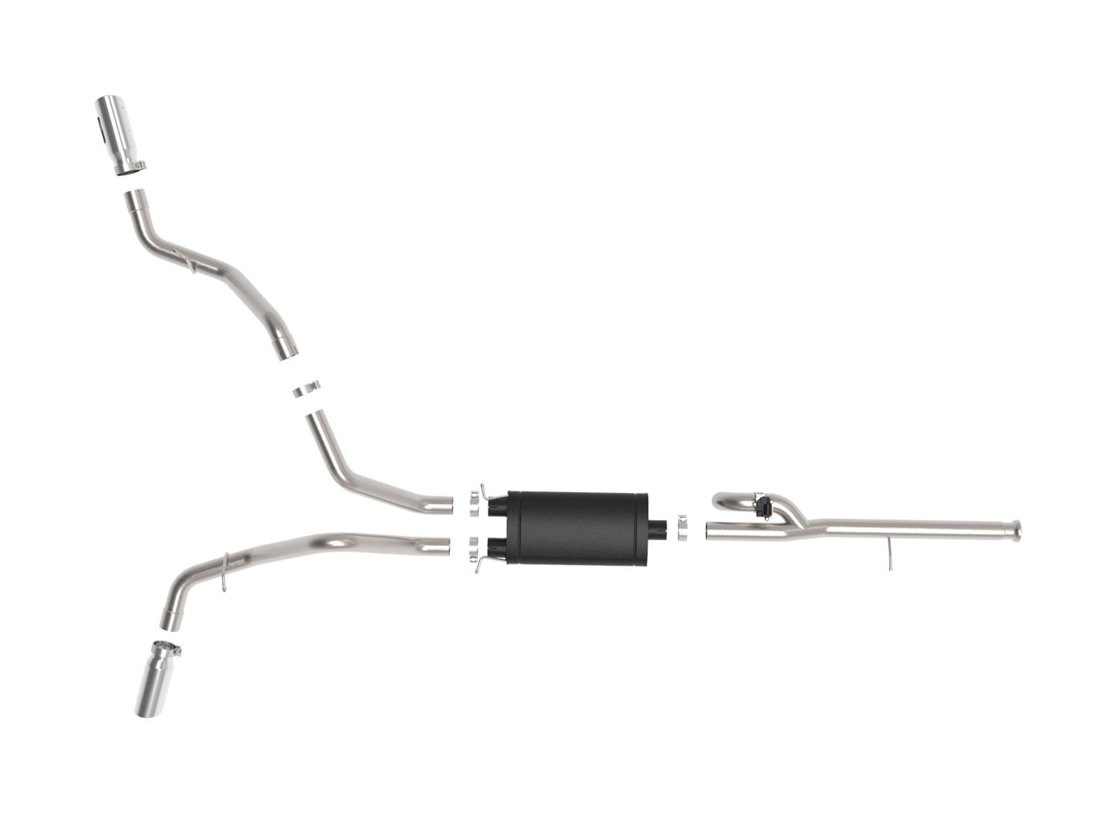 aFe Gemini XV 3in 304SS CB Exhaust w/ Cutout 14-19 GM Trucks 4.3/5.3L w/ Pol Tips - CrewCab/Extended thumbnail 8