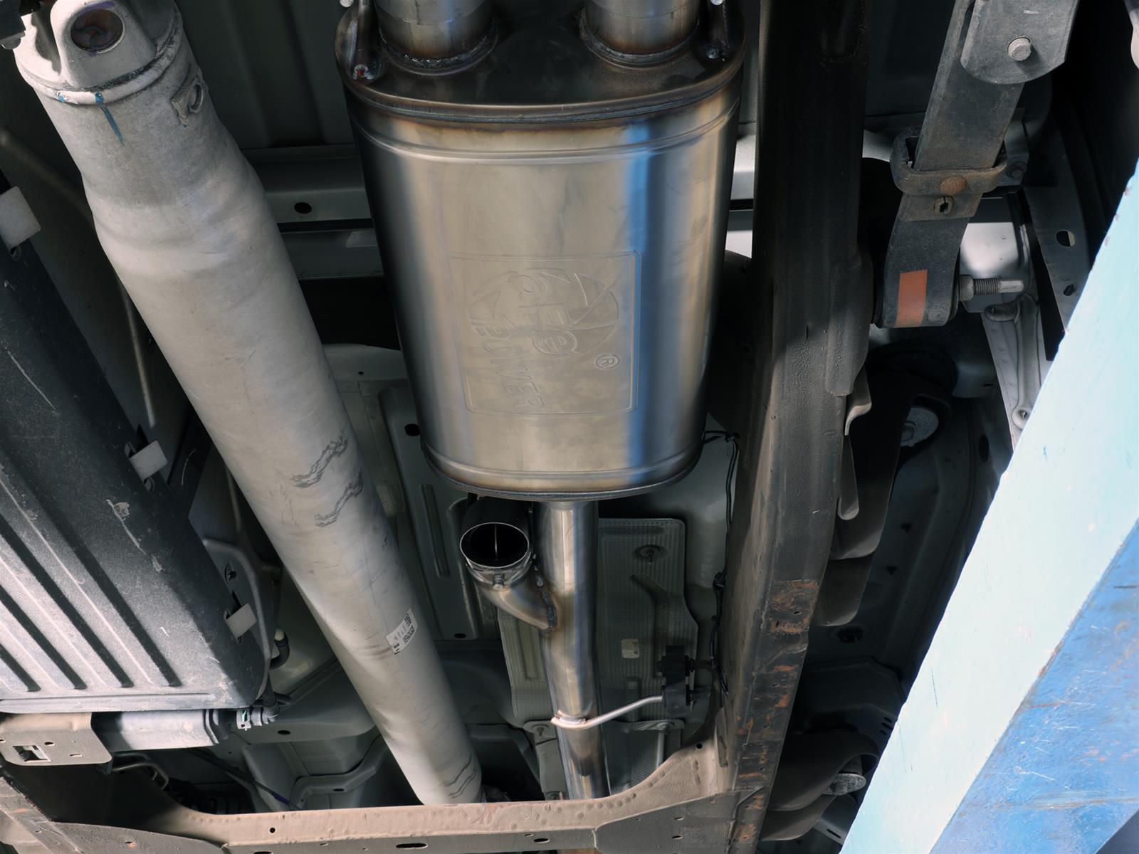 aFe Gemini XV 3in 304SS CB Exhaust w/ Cutout 14-19 GM Trucks 4.3/5.3L w/ Pol Tips - CrewCab/Extended thumbnail 4