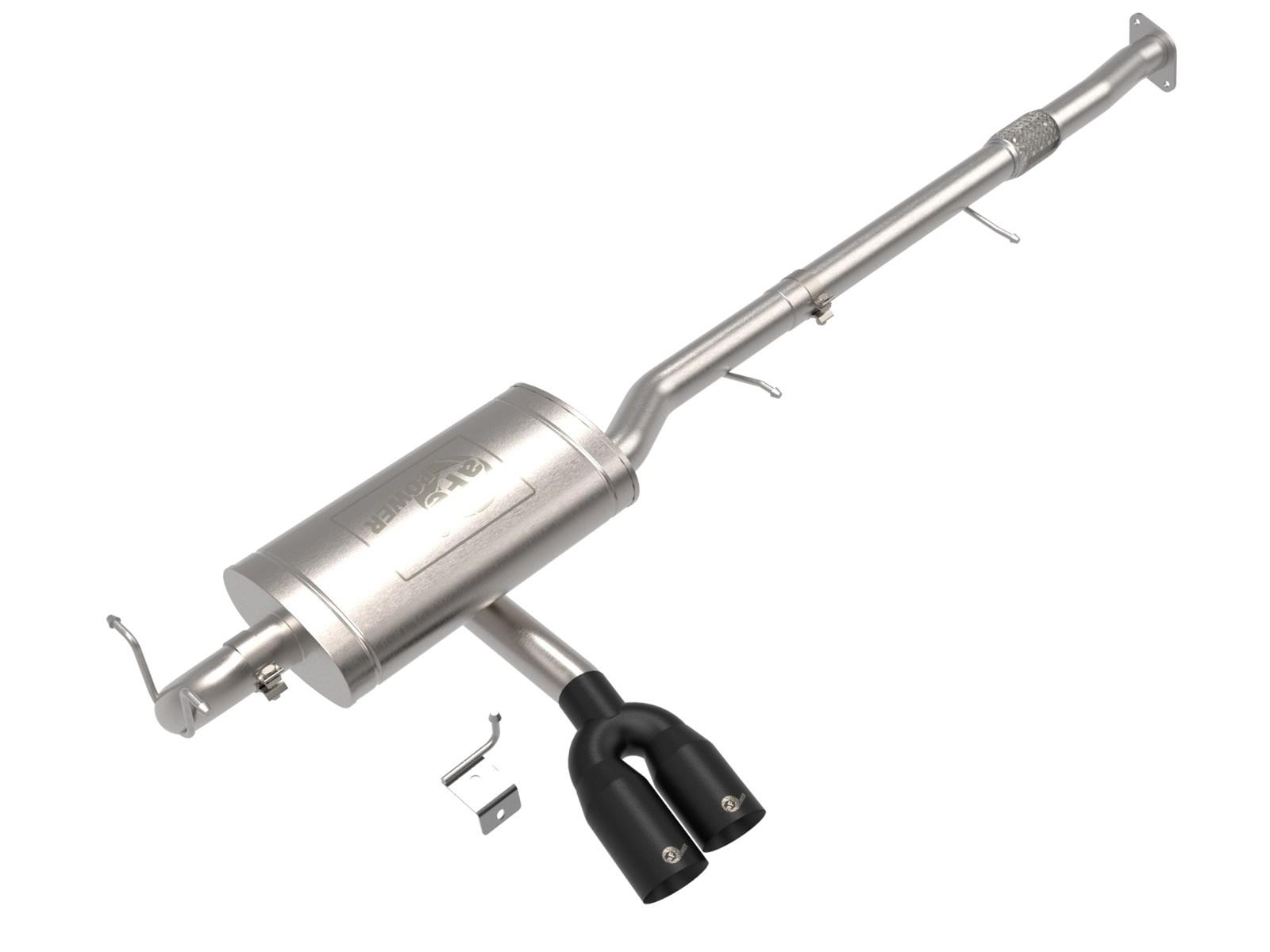 aFe 23-24 L4 GM Colorado/Canyon Rebel Series 3 IN 304 Stainless Steel Cat-Back System w/Black Tip thumbnail 4