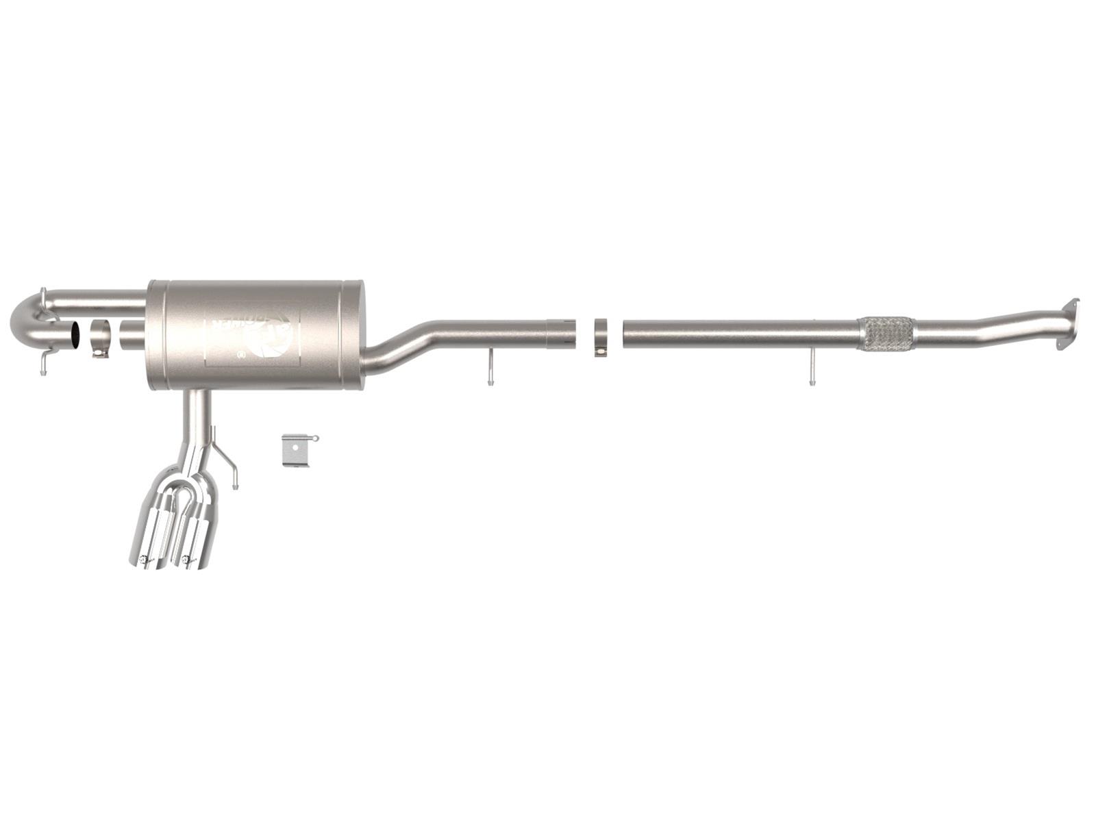 aFe Rebel Series Exhaust Systems for 2023-2025 CANYON, COLORADO - 49-34142-P Systems, Series, 3 in., 304 Stainless Steel, Cat-Back, Polished Tips, Chevy, GMC, Kit thumbnail 6