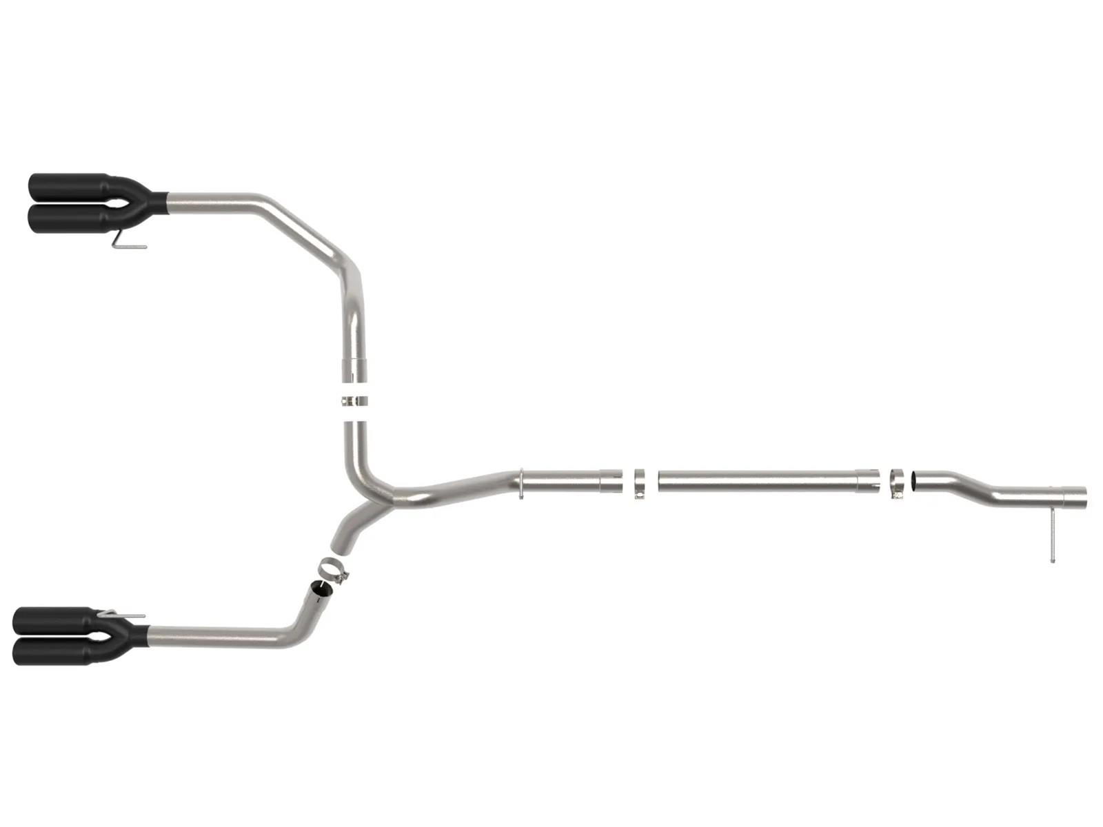 aFe 23-24 GM Trucks L6-3.0L (td) LZ0 Vulcan Series 3in 304 SS DPF-Back Exhaust System w/ Black Tip thumbnail 2
