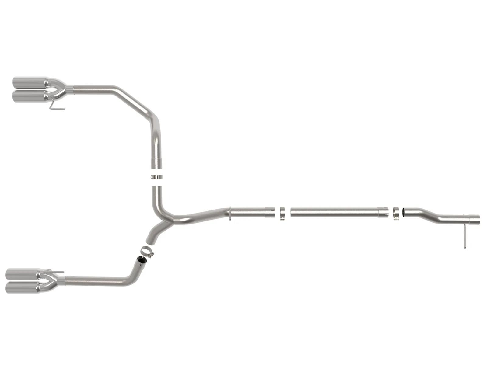 aFe GM Trucks 23-24 L6-3.0L (td) LZ0 Vulcan Series 3in 304 SS DPF-Back Exhaust System w/Polished Tip thumbnail 2