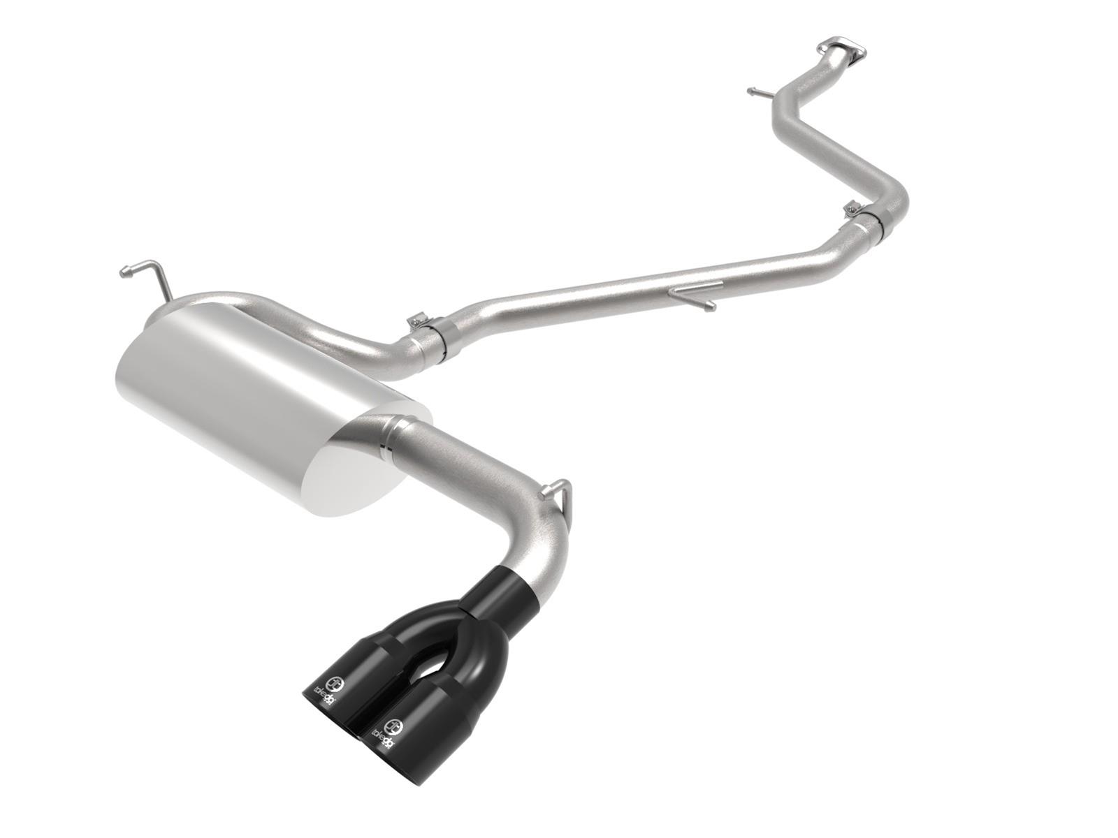aFe Takeda 18-21 Toyota C-HR 2.0L 2.5in 304 Stainless Steel Cat-Back Exhaust w/ Black Tip thumbnail 2