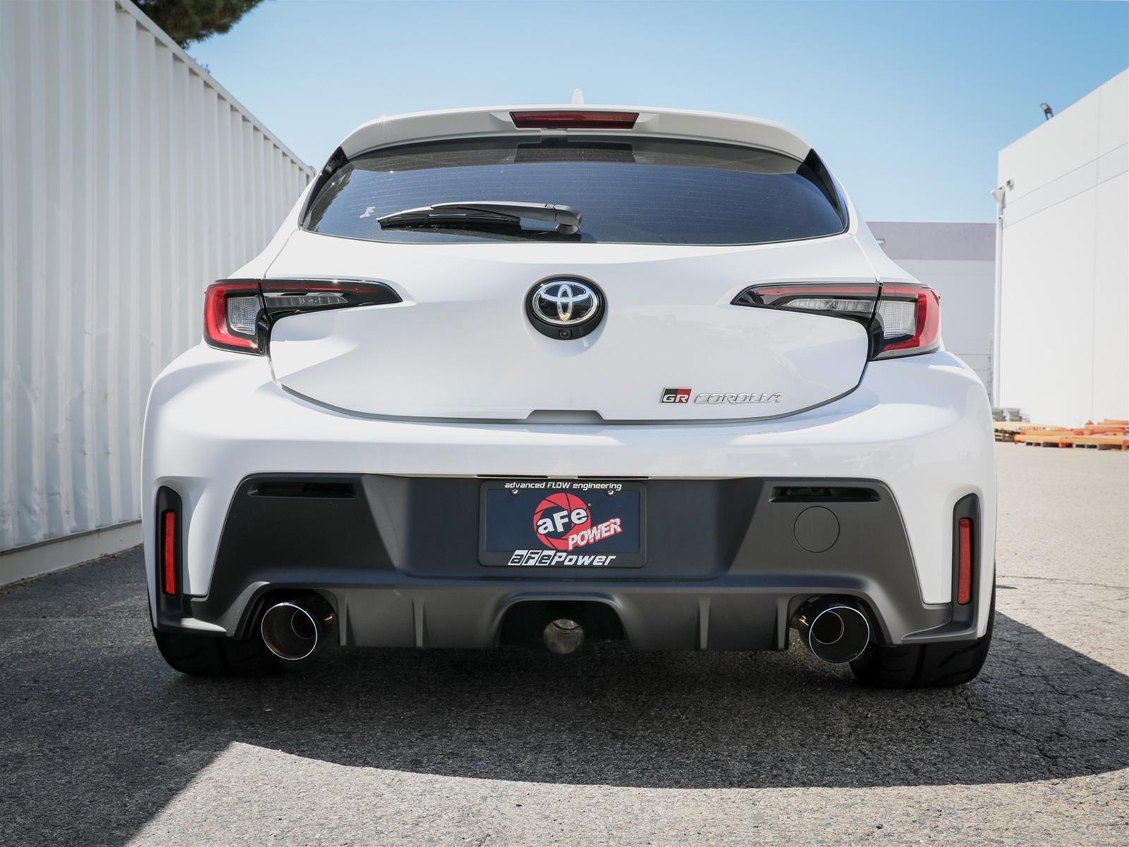 aFe 23-24 Toyota GR Corolla L3 1.6L (t) Gemini XV 3in to 2-1/2in Cat Back Exhaust w/ Blue Flame Tips thumbnail 3