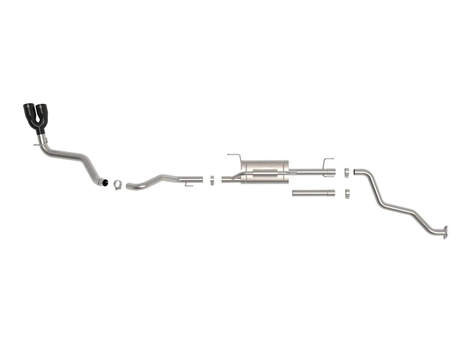 aFe 24-25 Toyota Tacoma L4-2.4L (t) Vulcan Series 2.5in to 3in Cat-Back w/ Black Tip thumbnail 7