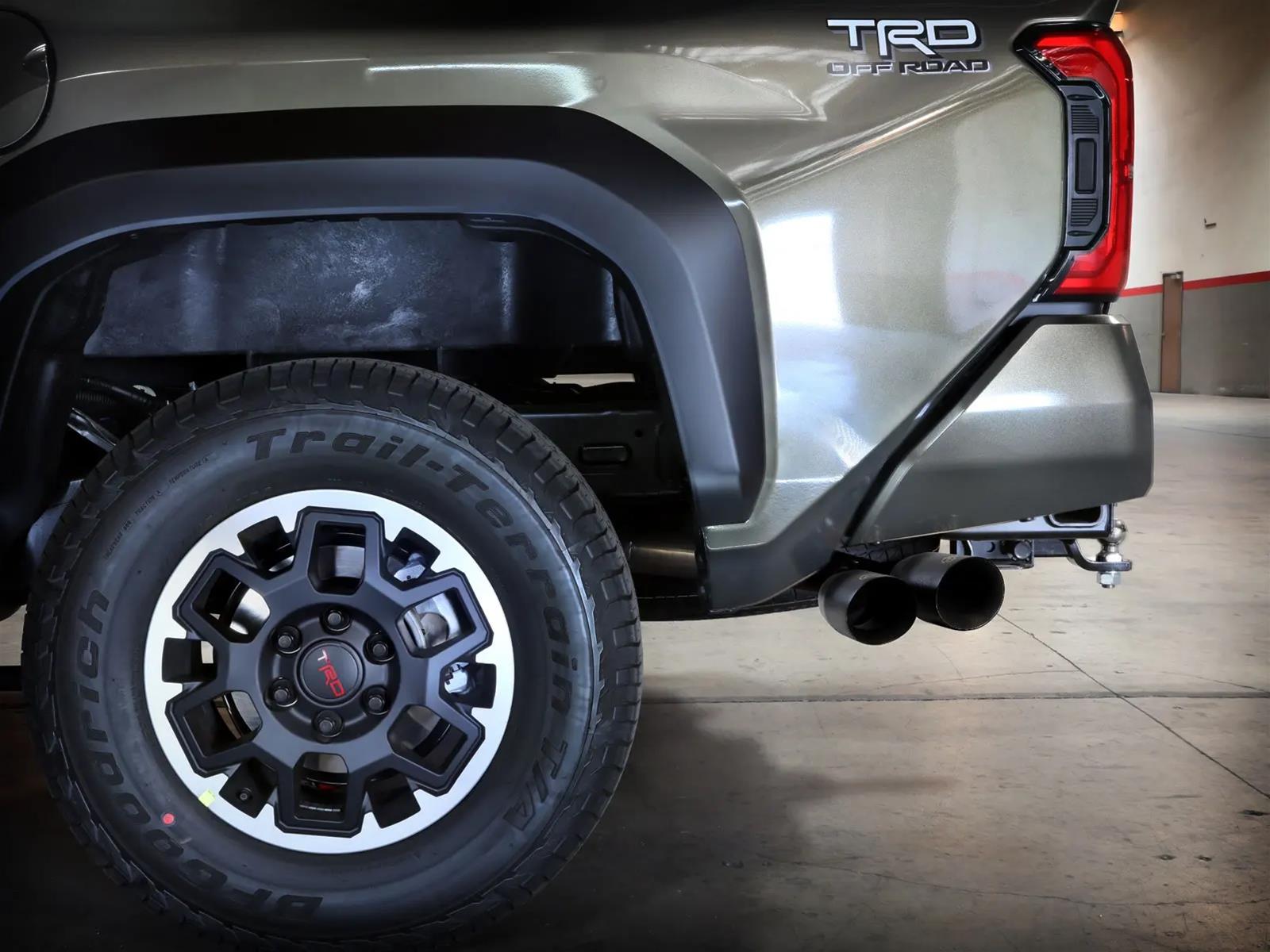 aFe 24-25 Toyota Tacoma L4-2.4L (t) Vulcan Series 2.5in to 3in Cat-Back w/ Black Tip thumbnail 3