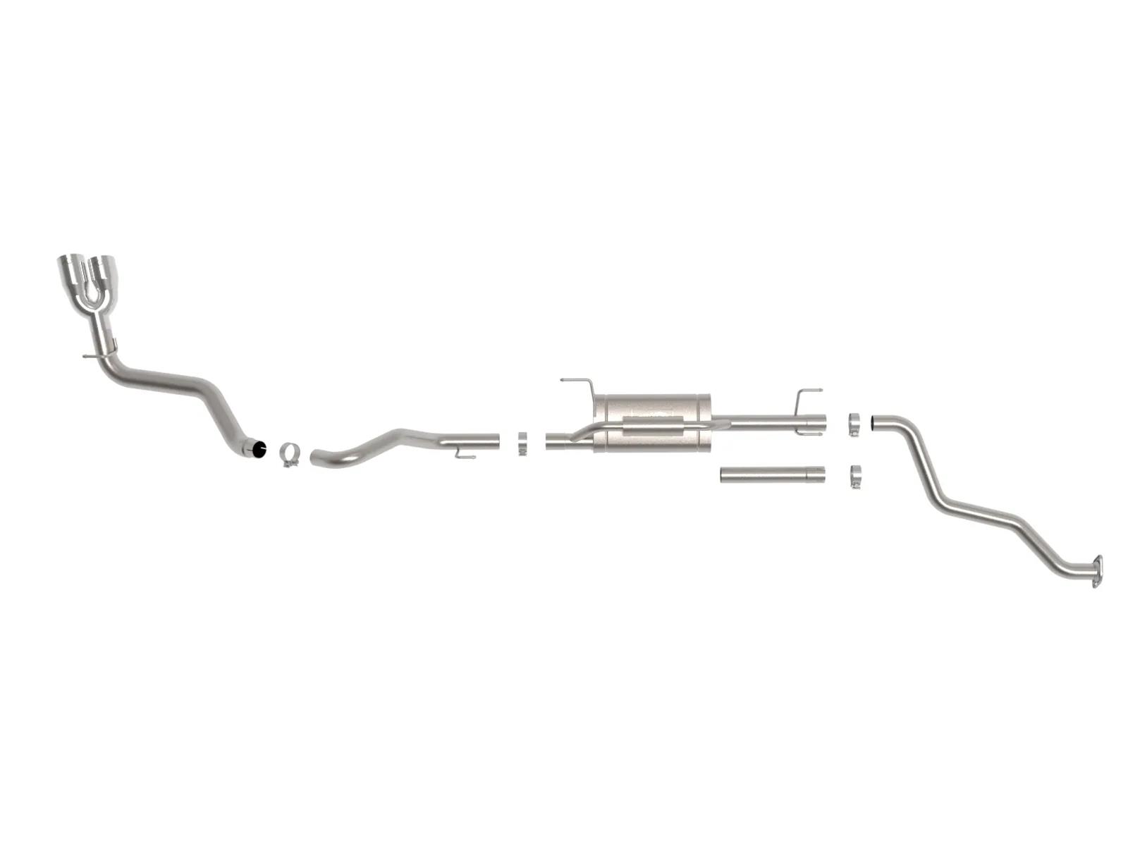 aFe 24-25 Toyota Tacoma L4-2.4L (t) Vulcan Series 2.5in to 3in Cat-Back w/ Polished Tip thumbnail 6