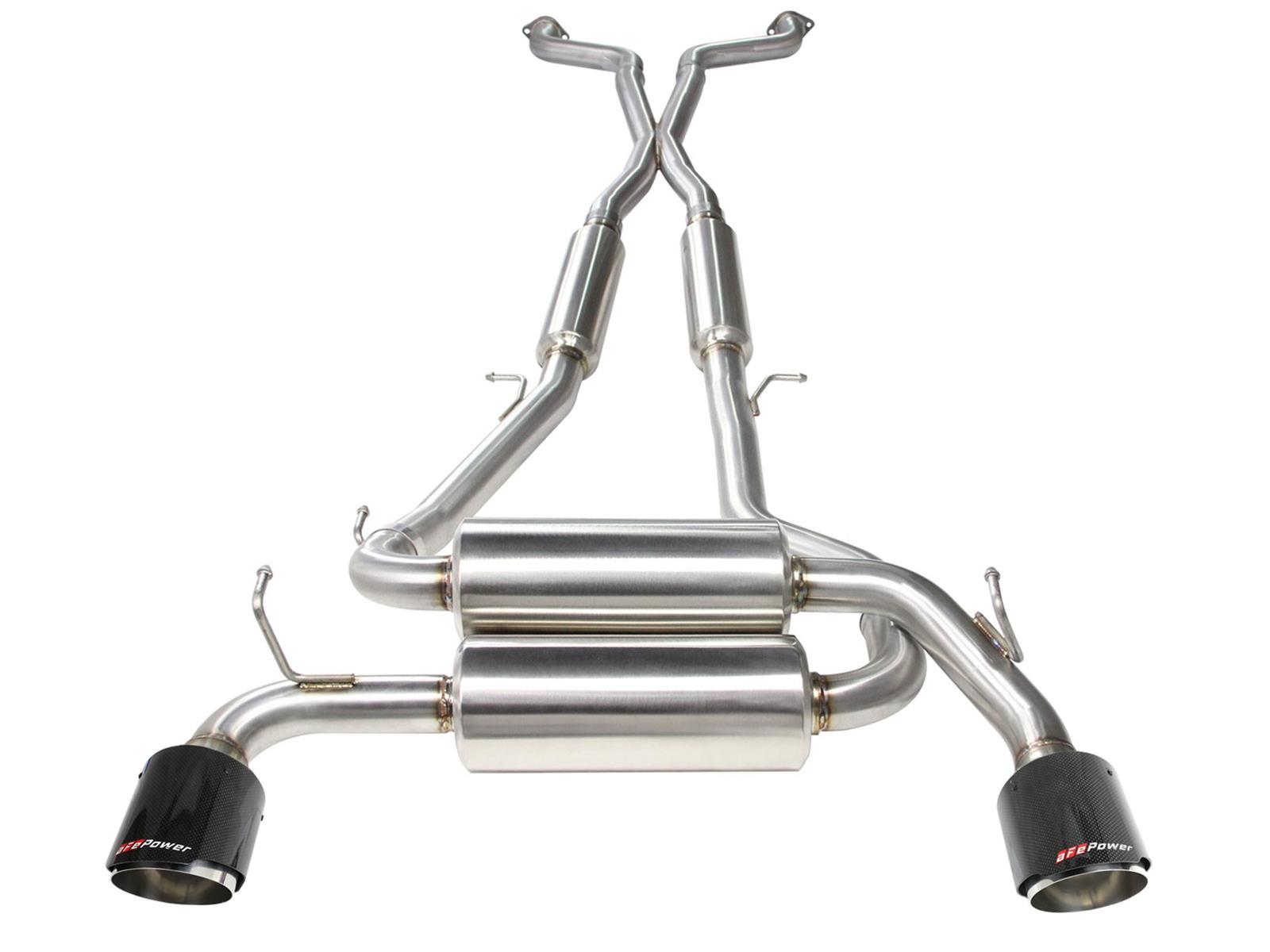 aFe Takeda 2-1/2in 304SS Cat-Back Exhaust Infiniti G37 08-13/Q60 14-15 V6-3.7 w/ Carbon Fiber Tips thumbnail 4