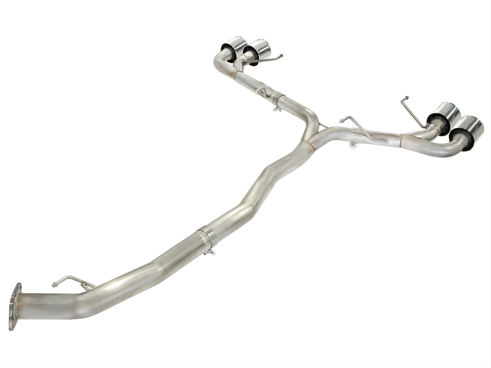 aFe Takeda 3in SS Exhaust Cat-Back 09-14 Nissan GTR V6 3.8L Polished Tips thumbnail 3