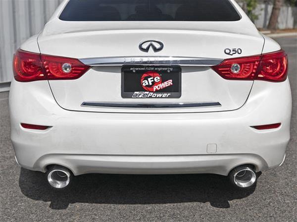 aFe Takeda 2.5in 304 SS Cat-Back Exhaust System w/ Polished Tips 16-18 Infiniti Q50 V6-3.0L (tt) thumbnail 3