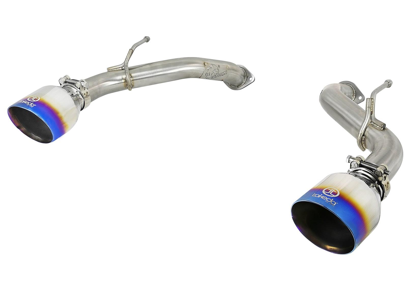 aFe POWER Takeda 2.5in 304 SS Axle-Back Exhaust w/ Blue Flame Tips 17-19 Infiniti Q60 V6-3.0L (tt) thumbnail 5