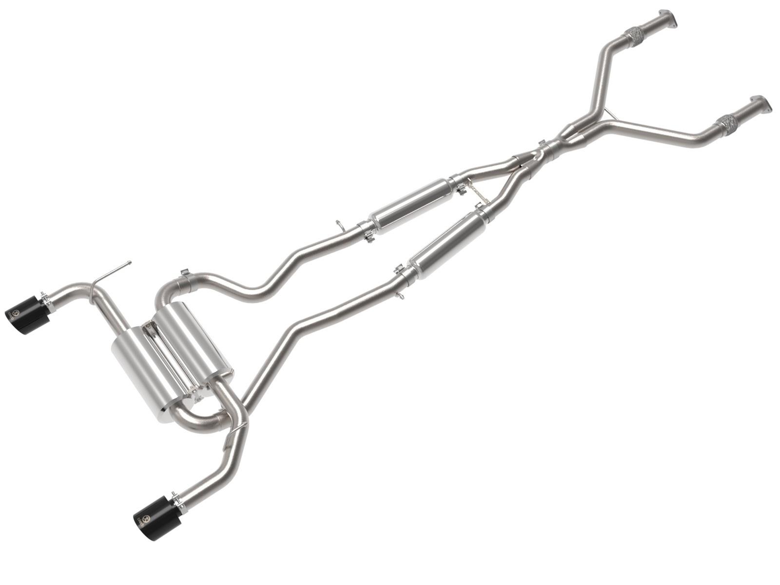 aFe 14-15 Infiniti Q50 V6 3.7L Takeda 2.5in 305 SS Cat Back Exhaust System w/ Black Tips thumbnail 5