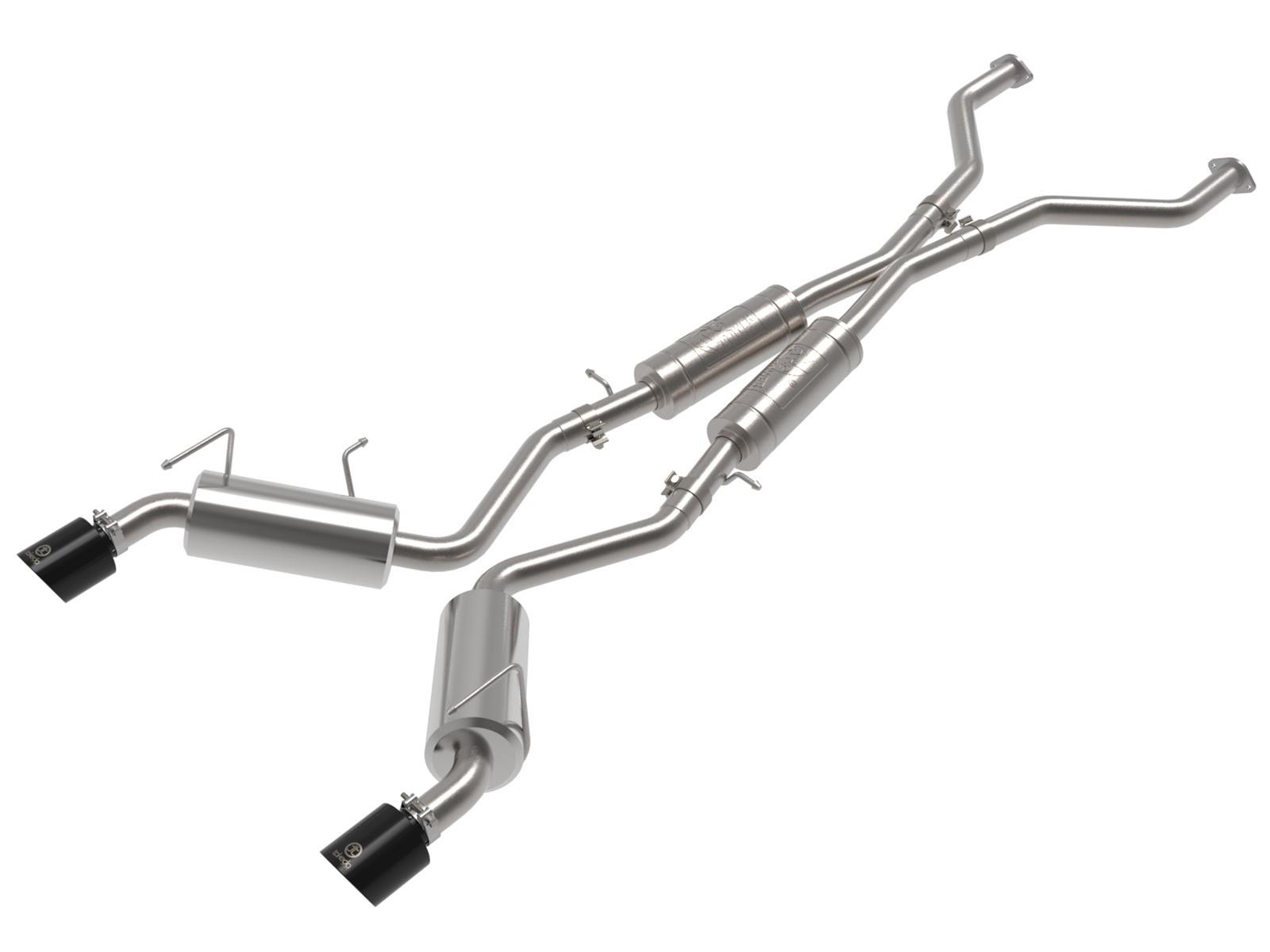 aFe Takeda Exhaust Systems for 2009-2020 370Z - 49-36139-B System, Takeda, 2.5 in., 304 Stainless Steel, Cat-Back, Split Rear, Round Black Slant Cut Tips, Nissan, Kit thumbnail 5