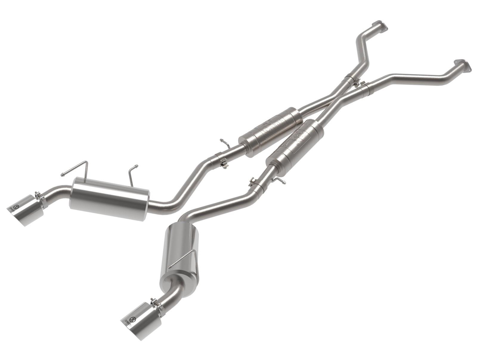 aFe Takeda Exhaust Systems for 2009-2020 370Z - 49-36139-P System, Takeda, 2.5 in., 304 Stainless Steel, Cat-Back, Split Rear, Round Polished Slant Cut Tips, Nissan, Kit thumbnail 5