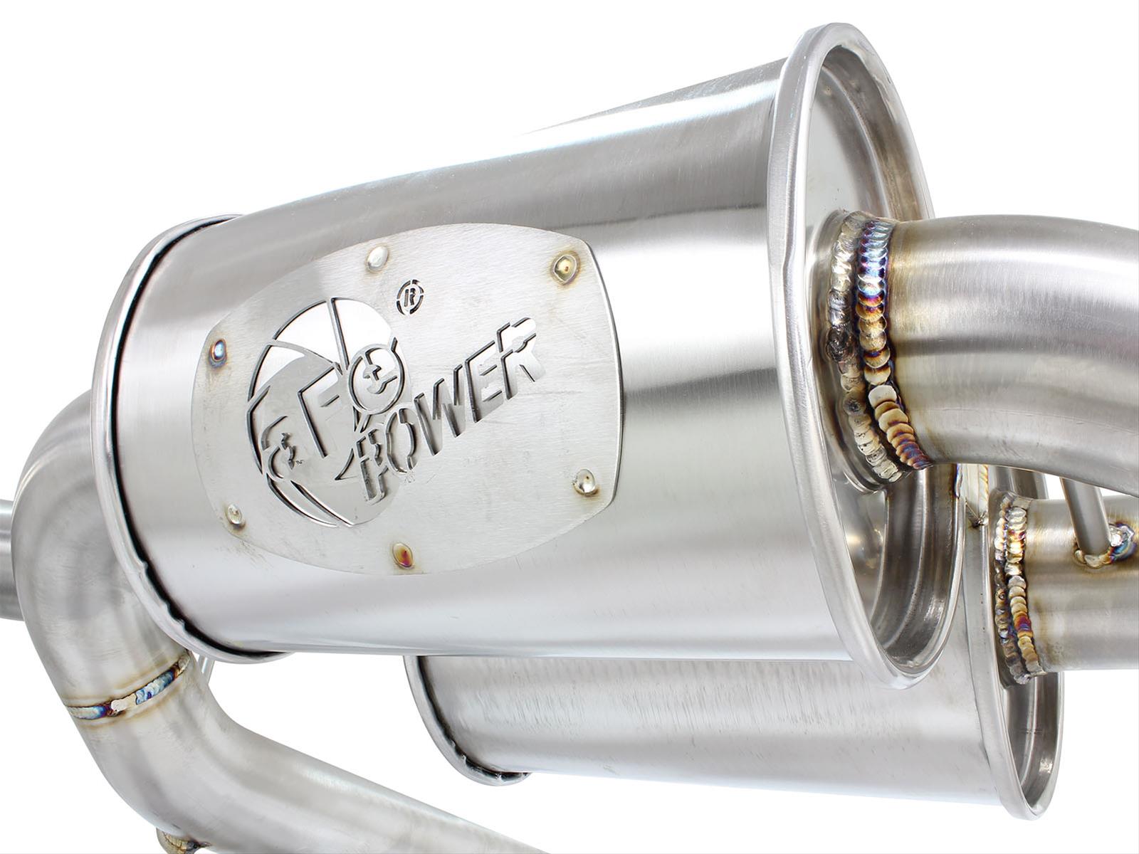 aFe MACH Force XP SS-304 Black Tip 2.5in Dia Axle Back Exhaust 12-15 BMW 335i (F30) 3.0L (t) thumbnail 2