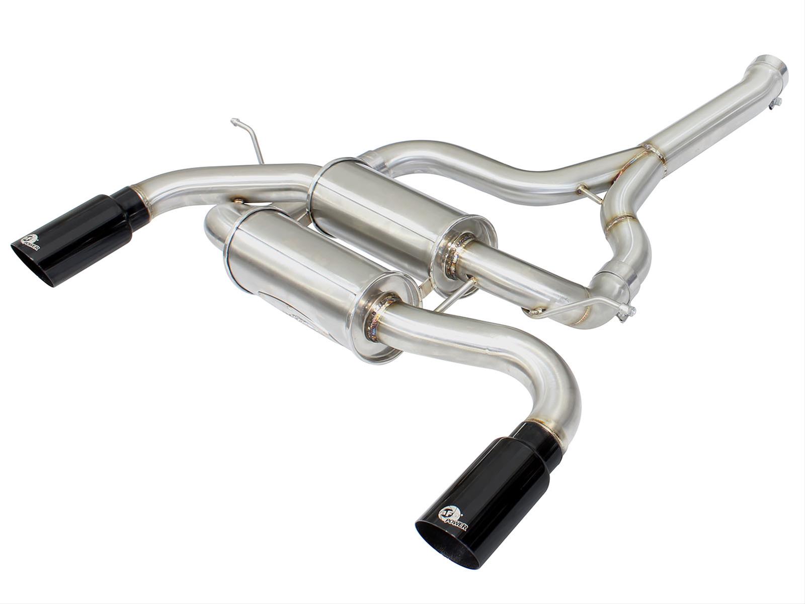 aFe MACH Force XP SS-304 Black Tip 2.5in Dia Axle Back Exhaust 12-15 BMW 335i (F30) 3.0L (t) thumbnail 4