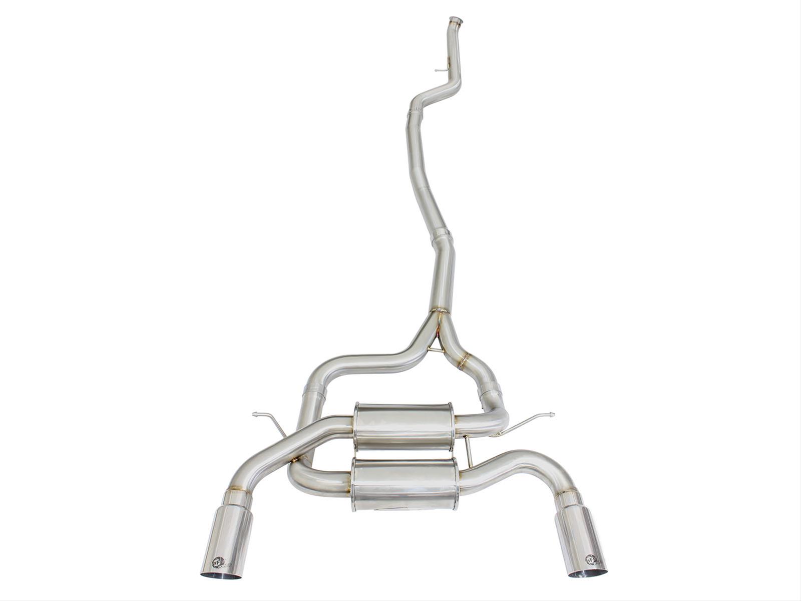 aFe MACH Force XP SS-304 Polish Tip 2.5in Dia Cat Back Exhaust 12-14 BMW 335i (F30) 3.0L (t) thumbnail 6