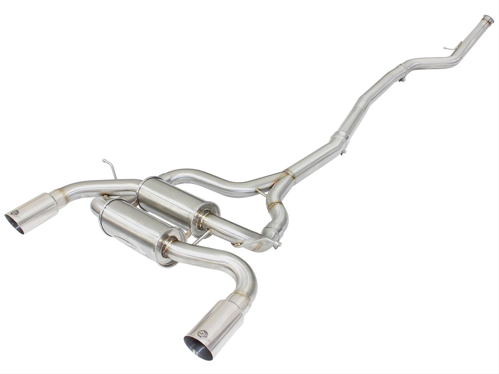aFe MACH Force XP SS-304 Polish Tip 2.5in Dia Cat Back Exhaust 12-14 BMW 335i (F30) 3.0L (t) thumbnail 5