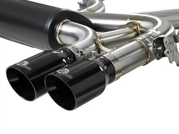 aFe MACH Force-Xp 3.5in. 304 SS C/B Exhaust System 15-18 BMW X5 M (F85) V8-4.4L (tt) - Black Tip thumbnail 5
