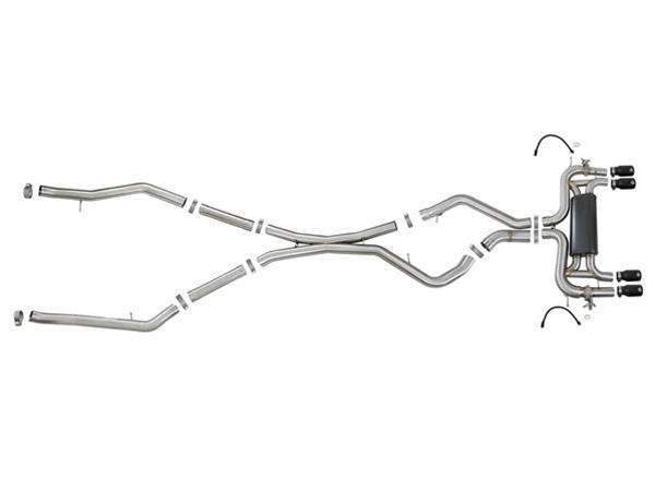 aFe MACH Force-Xp 3.5in. 304 SS C/B Exhaust System 15-18 BMW X5 M (F85) V8-4.4L (tt) - Black Tip thumbnail 8