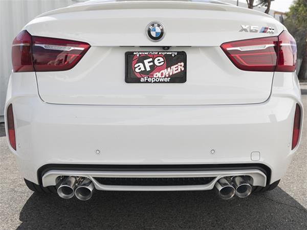 aFe MACH Force-Xp 3.5in. 304 SS C/B Exhaust w/o Muffler 15-18 BMW X5 M V8-4.4L (tt) - Polished Tip thumbnail 4