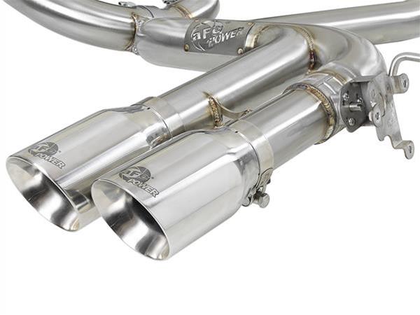 aFe MACH Force-Xp 3.5in. 304 SS C/B Exhaust w/o Muffler 15-18 BMW X5 M V8-4.4L (tt) - Polished Tip thumbnail 7