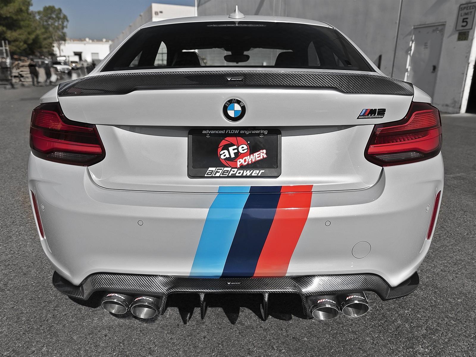 aFe MACH Force XP Exhausts Cat-Back SS 19-21 BMW M2 Competition L6-3.0L w/Carbon Fiber Tips thumbnail 2