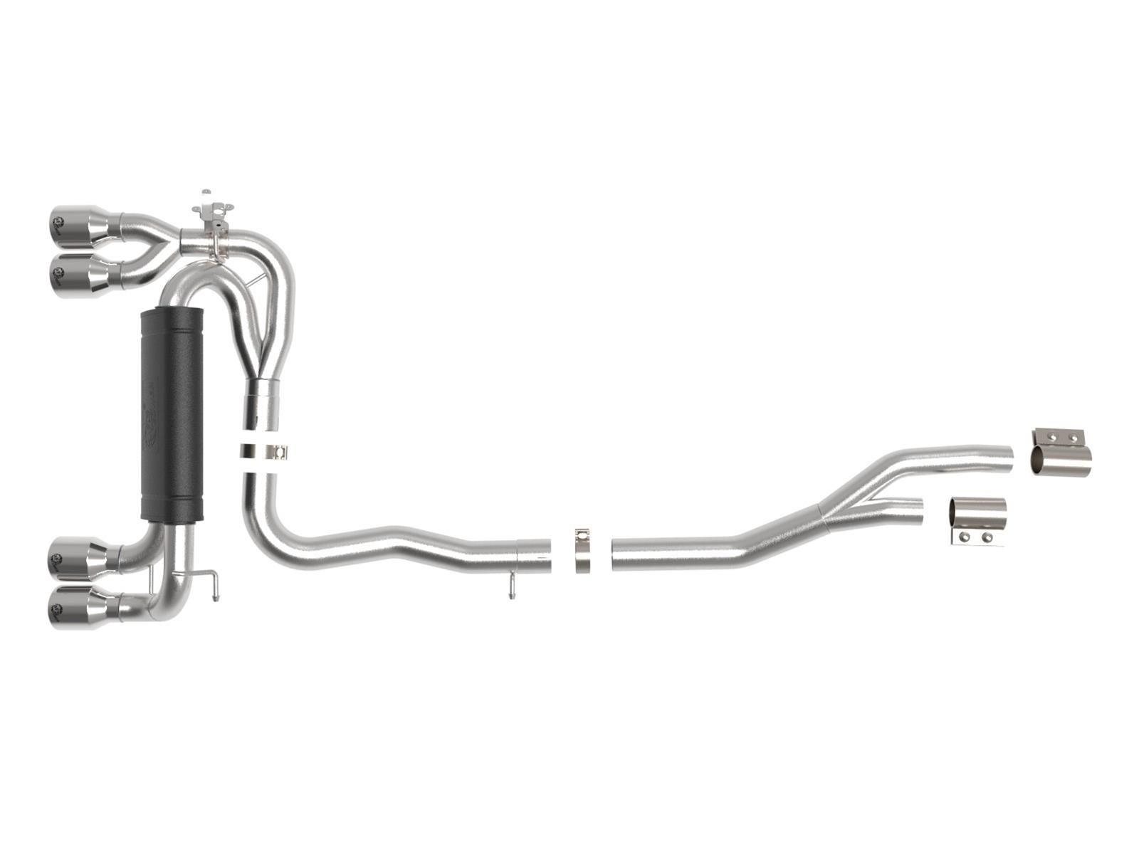 aFe MACH Force XP Exhausts Cat-Back SS 19-21 BMW M2 Competition L6-3.0L w/Polished Tips thumbnail 5