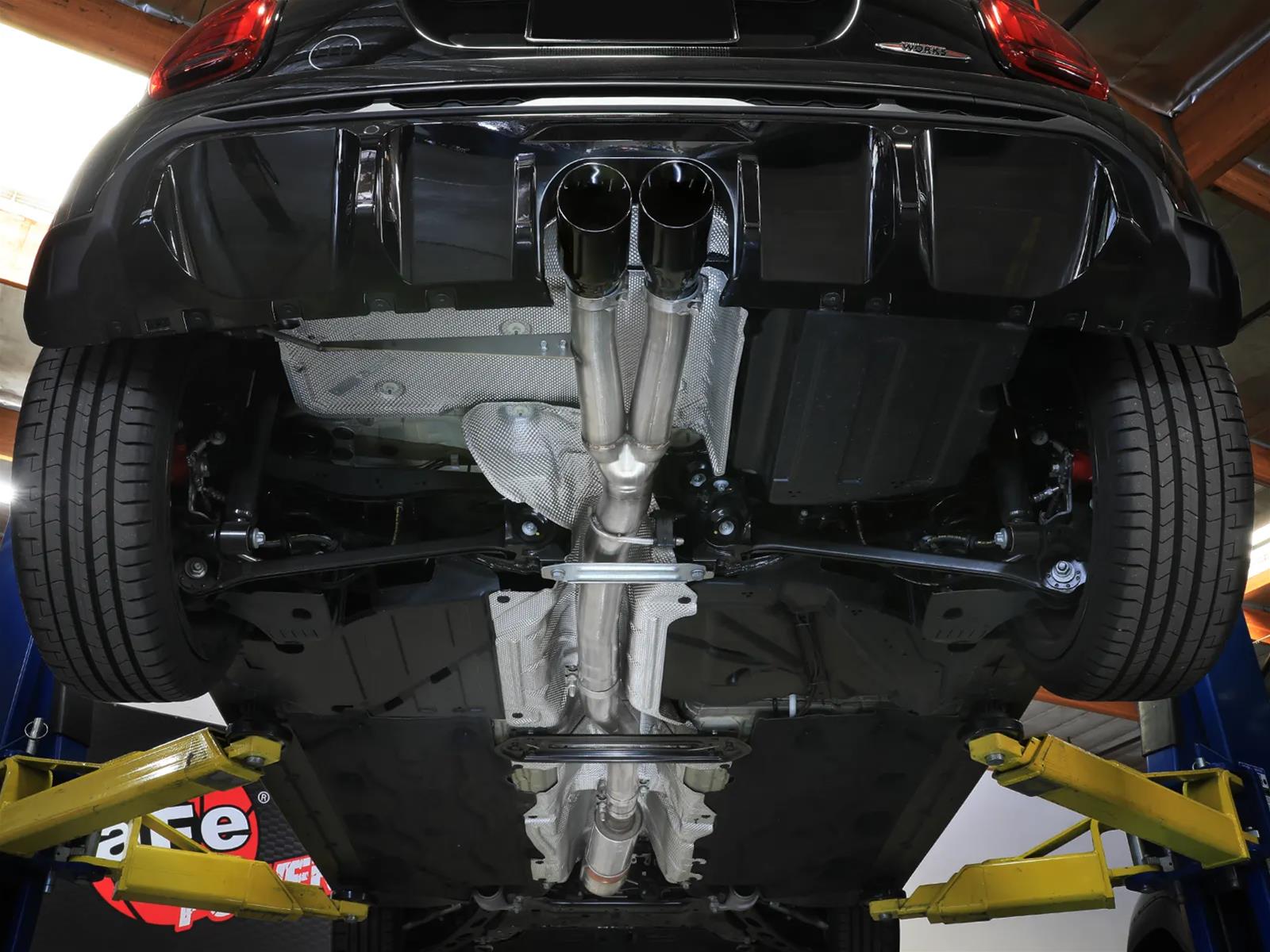 aFe 14-24 Mini Cooper S MACH Force-Xp 3in to 2-1/2in 304SS Cat-Back Exhaust w/ Black Tip thumbnail 3