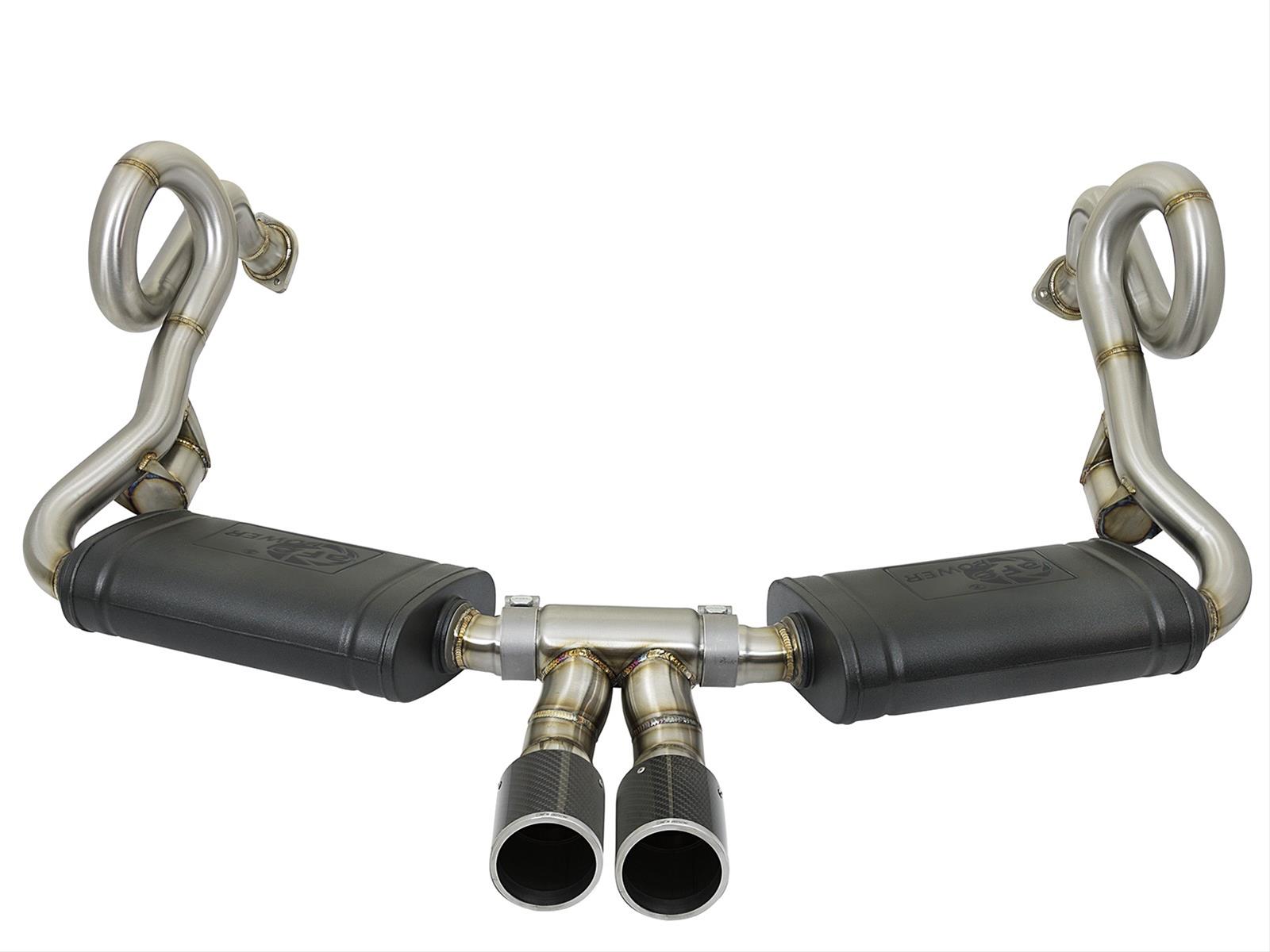 aFe MACH Force-Xp 2in 304 SS Cat-Back Exhaust w/Carbon Fiber Tips 13-16 Porsche Boxster 2.7L/3.4L thumbnail 7