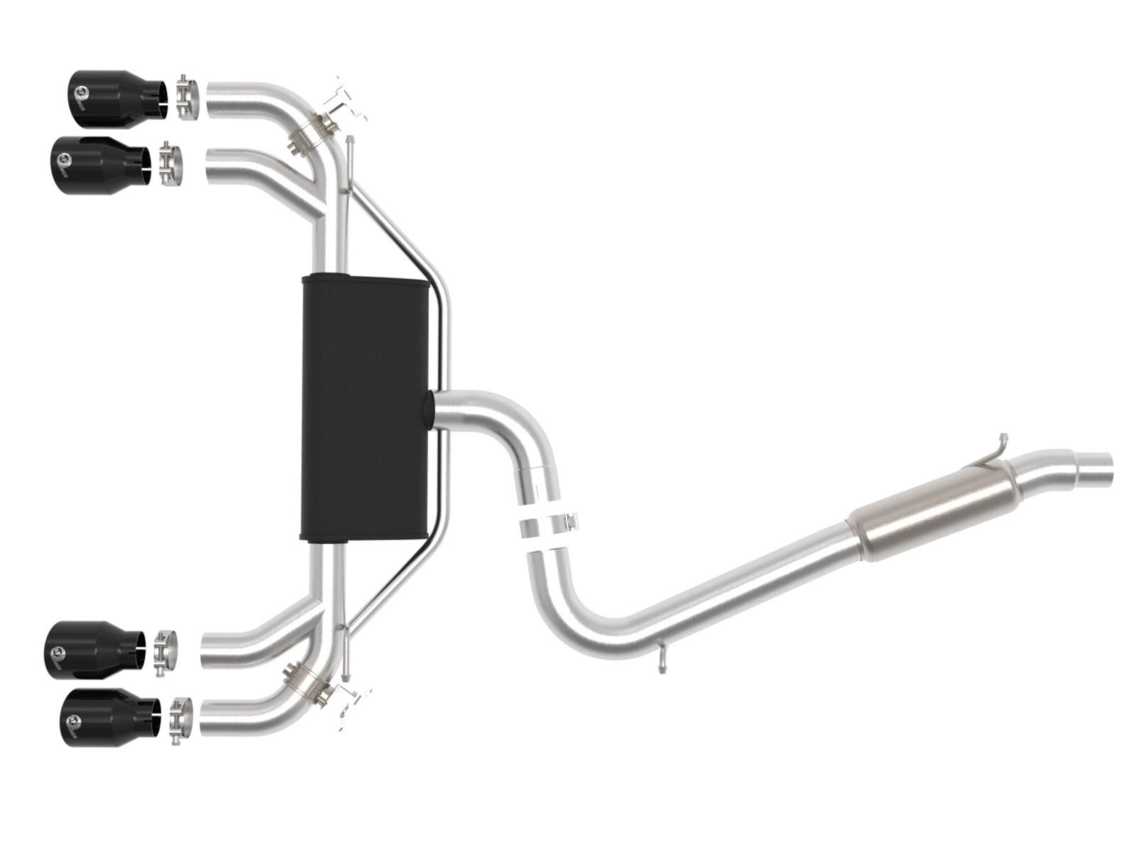 aFe POWER MACH Force-Xp 15-19 Volkswagen Golf R L4-2.0L(T) 304 SS Cat-Back Exhaust System - Black thumbnail 5