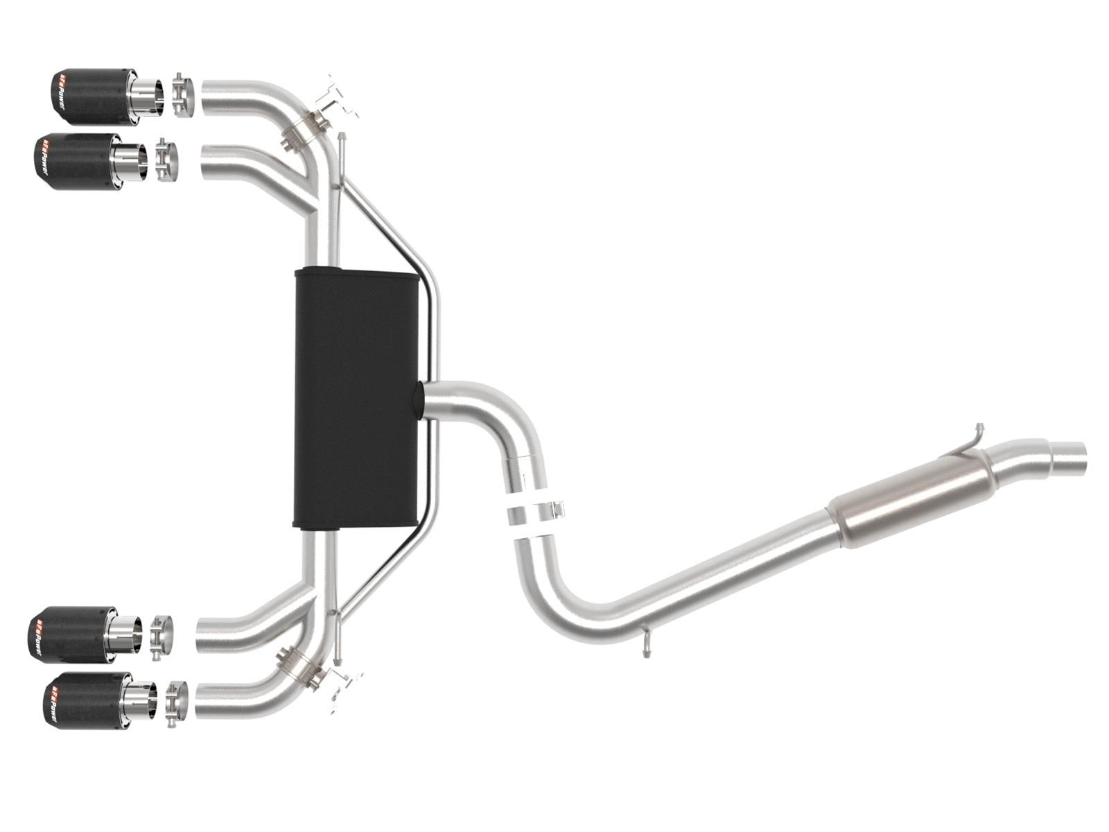 aFe POWER MACH Force-Xp 15-19 Volkswagen Golf R L4-2.0L(T) 304 SS Cat-Back Exhaust System - Carbon thumbnail 6