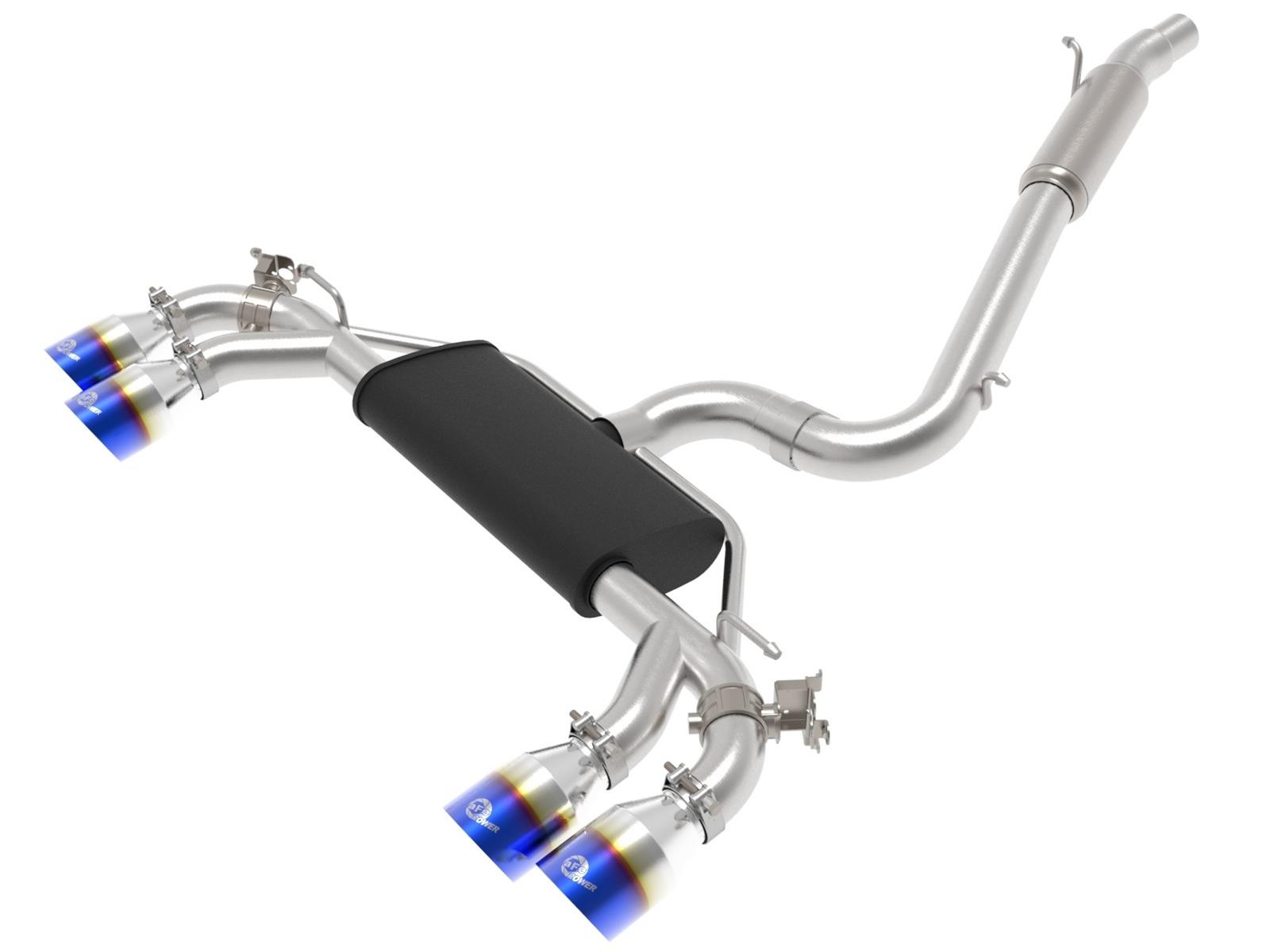 aFe POWER MACH Force-Xp 15-19 Volkswagen Golf R L4-2.0L(T) 304 SS Cat-Back Exhaust System Blue Tips thumbnail 5