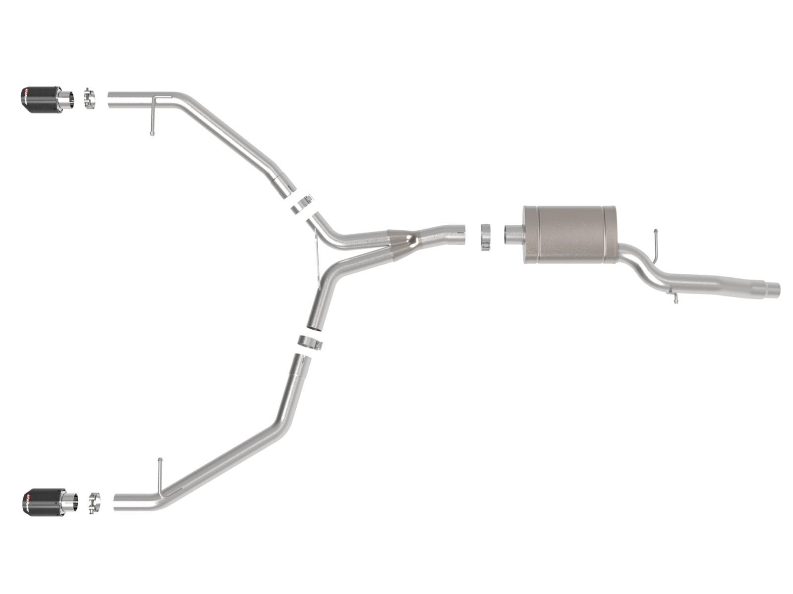 aFe MACH Force-Xp 13-16 Audi Allroad L4 SS Axle-Back Exhaust w/ Carbon Tips thumbnail 6