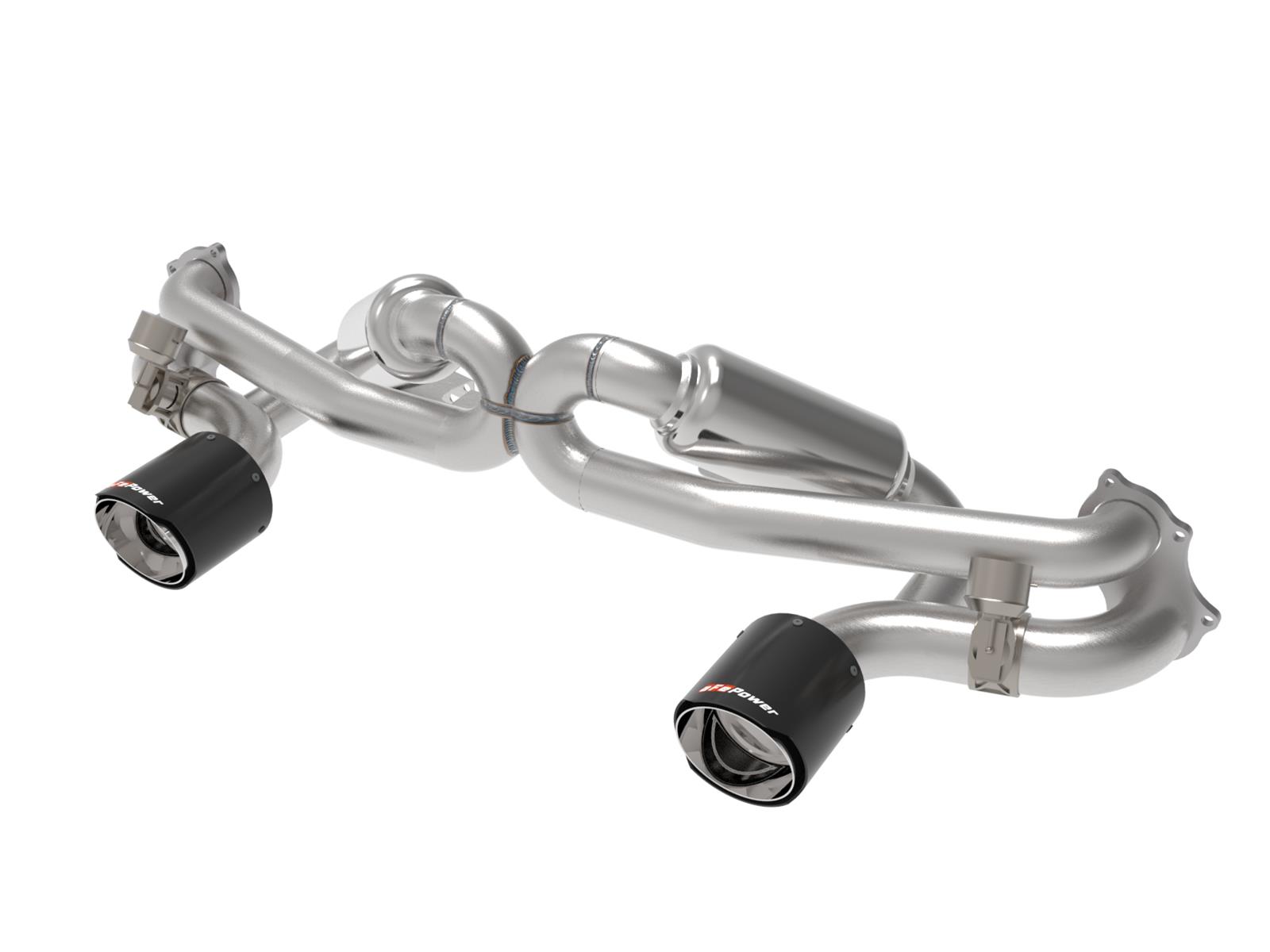 aFe MACH Force XP 2.25in-2.5in 304SS Exhaust Cat-Back 20-22 Porsche Cayman GT4 (718) - Carbon Tips