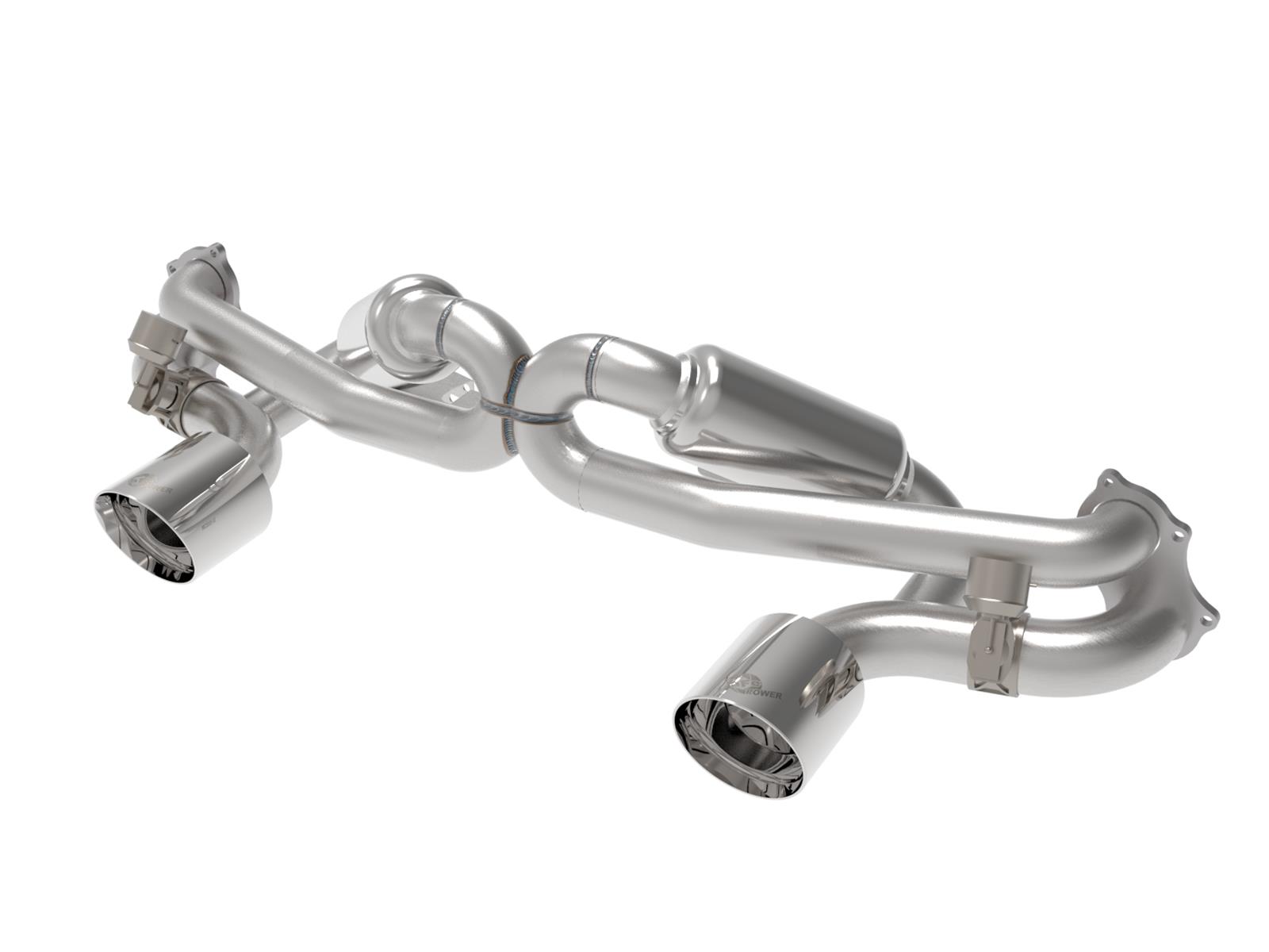 aFe MACH Force XP 2.25in-2.5in 304SS Exhaust Cat-Back 20-22 Porsche Cayman GT4 (718) - Polished Tips