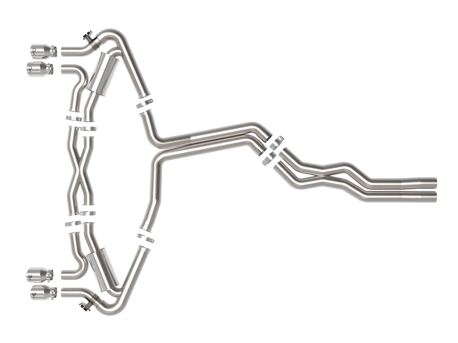 aFe 20-22 Audi RS6 Avant V8 4L(tt) MACH Force-Xp 3in to 2.5in 304 SS Cat-Back Exhaust w/Polished Tip thumbnail 5